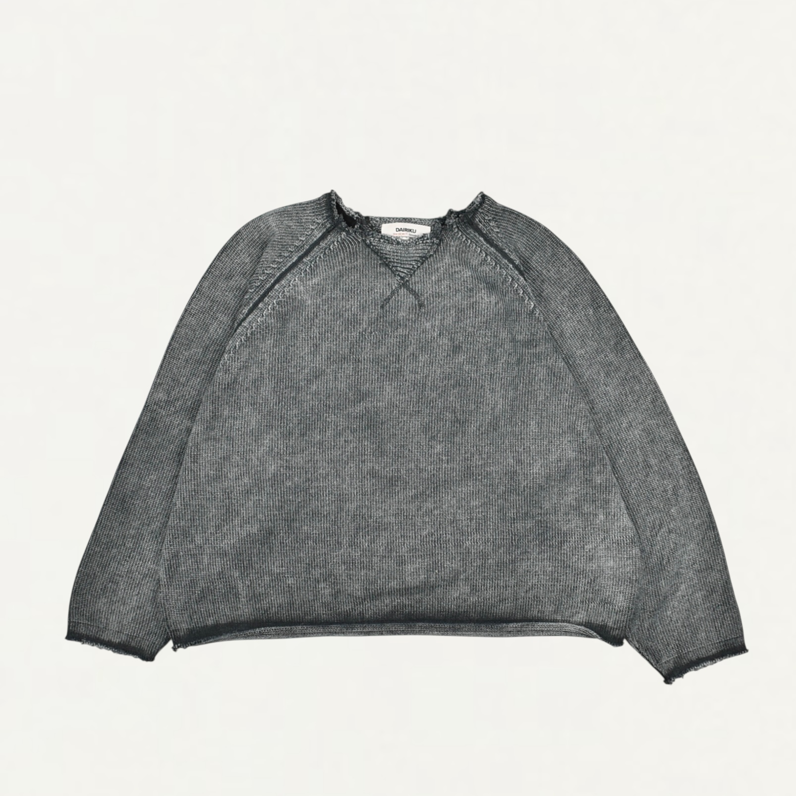 DAIRIKU Vintage Washed Pullover Knit Sweater Black[26SS KNT2]