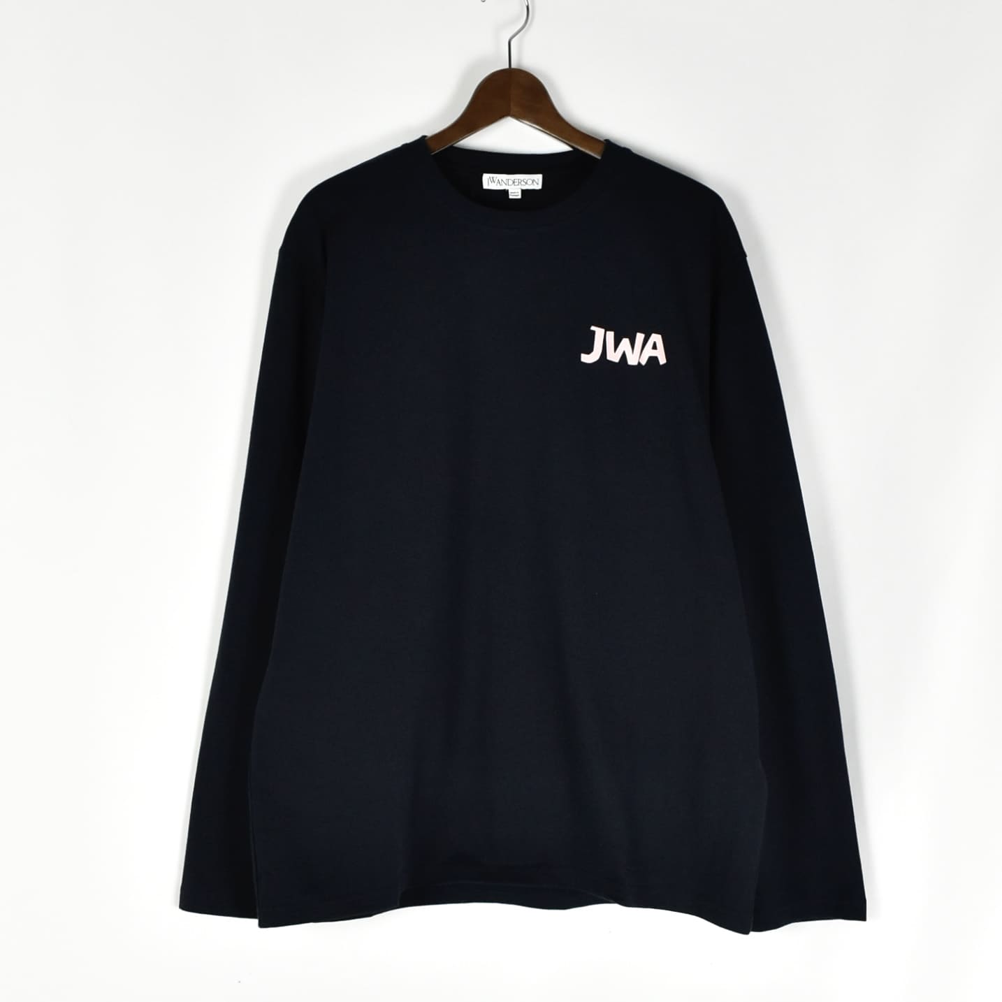 JW ANDERSON JWA BACK PRINT LONG SLEEVE T-SHIRT DARK NAVY[JT0281-PG1510]