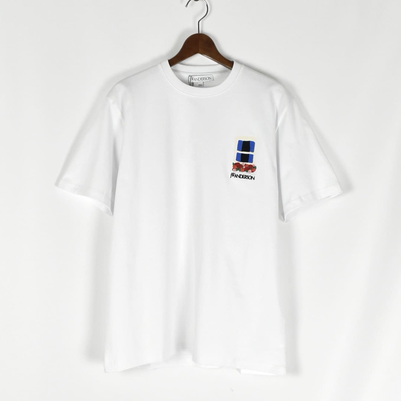 JW ANDERSON WINDOW EMBROIDERY T-SHIRT WHITE[JT0277-PG1510]