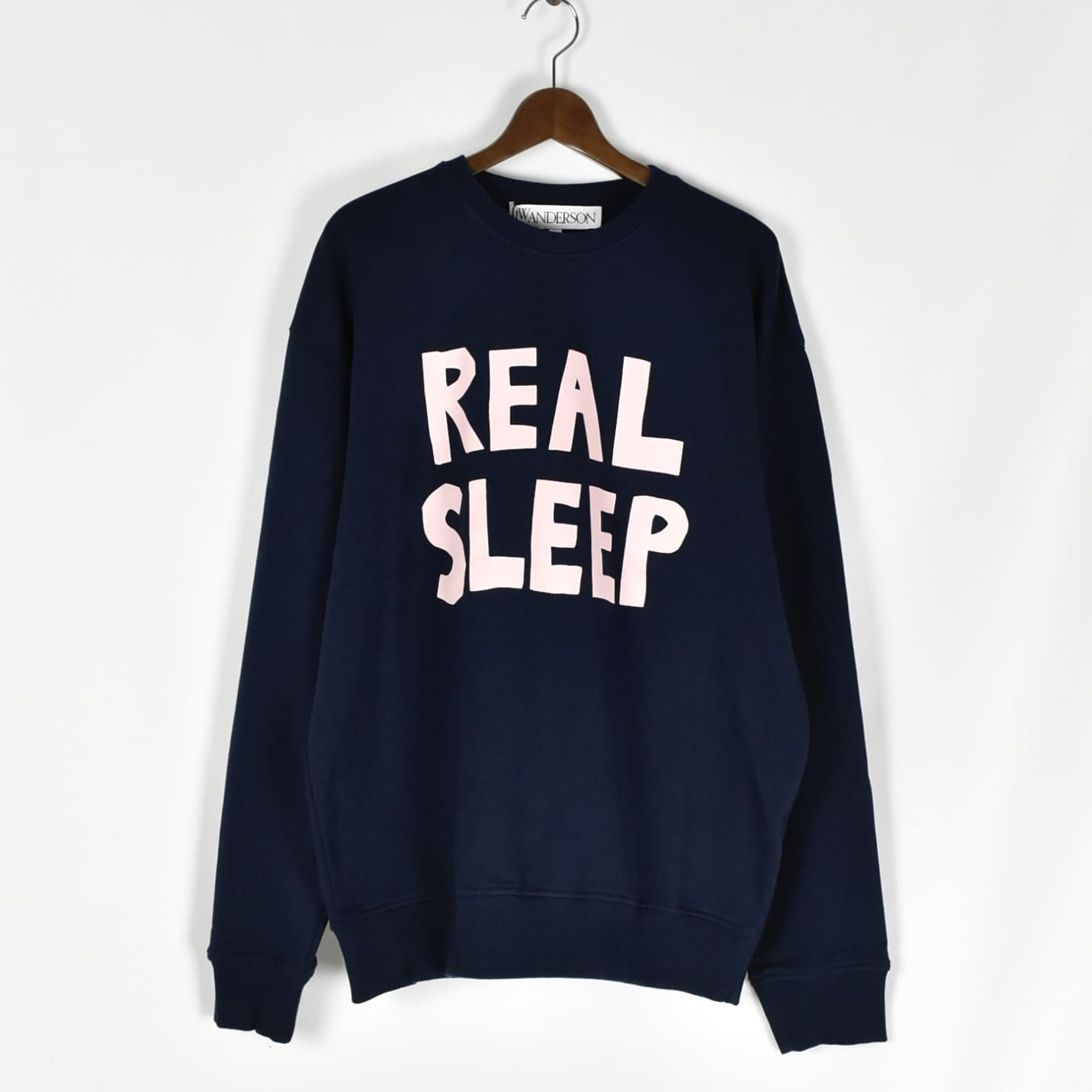 JW ANDERSON REAL SLEEP PRINTED SWEATSHIRT DARK NAVY[JW0219-PG1632]