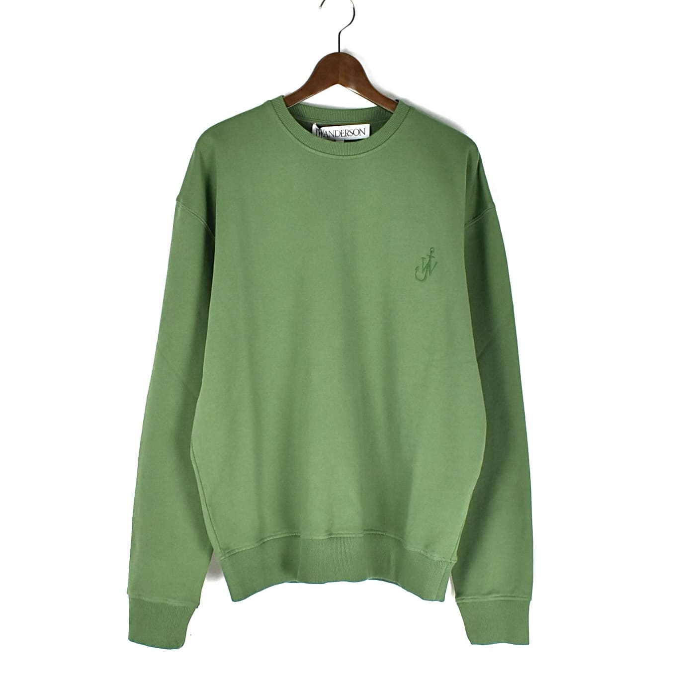 JW ANDERSON ANCHOR EMBROIDERY BACK PRINT SWEATSHIRT FOREST GREEN[JW0223-PG1390]
