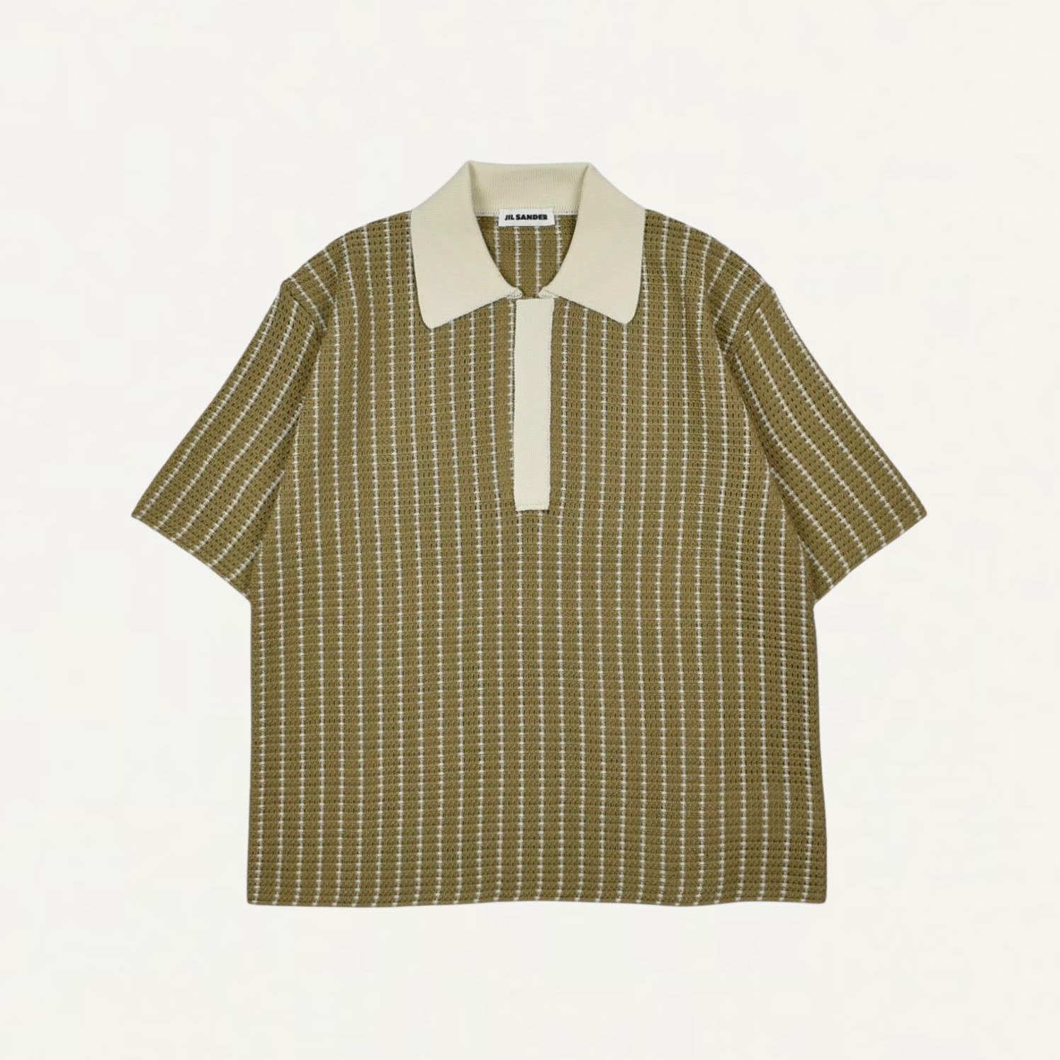JIL SANDER Cotton Knit Polo T-Shirt deer[J22GL0131]