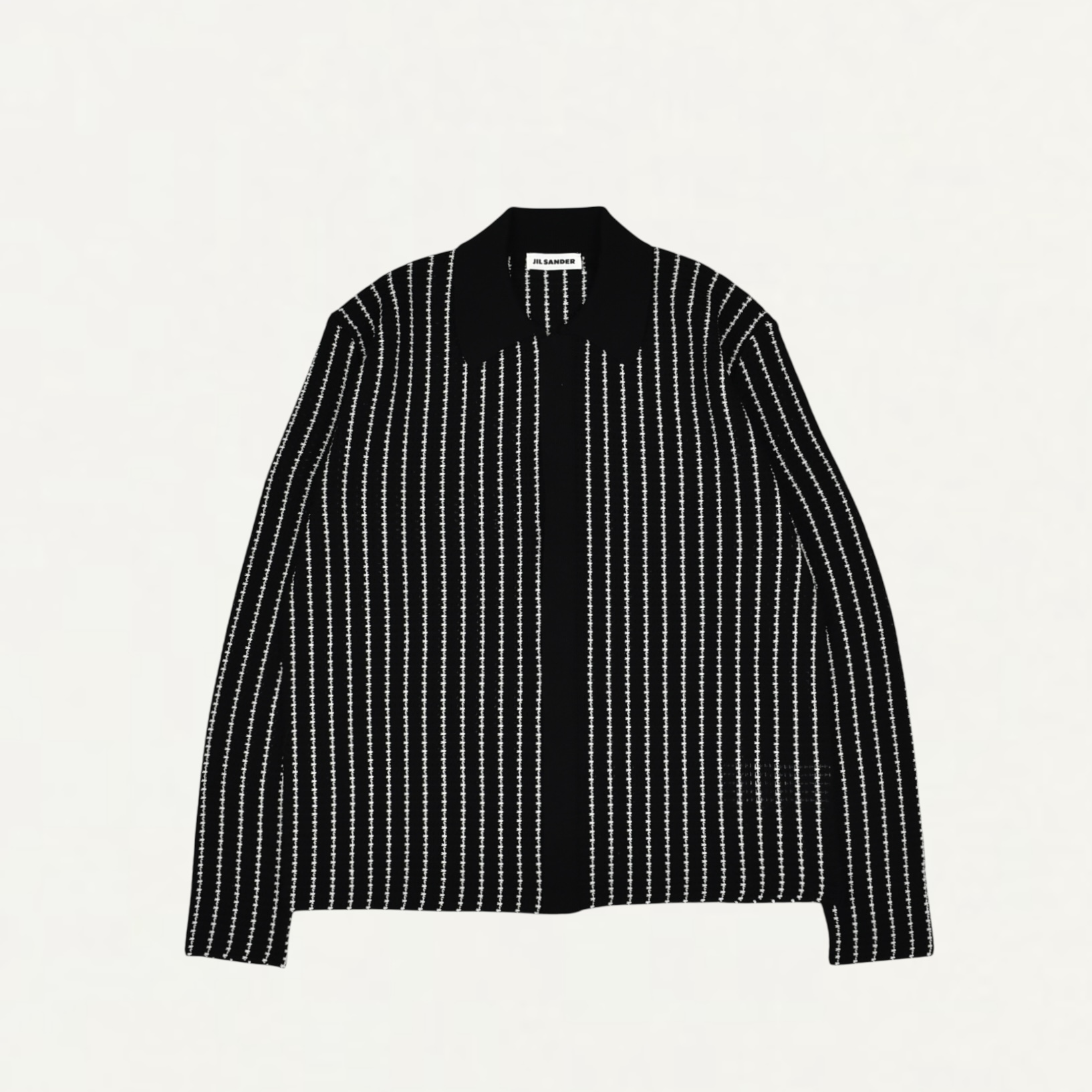 JIL SANDER Cotton Knit Zip-up Shirt City[J22DL0358]