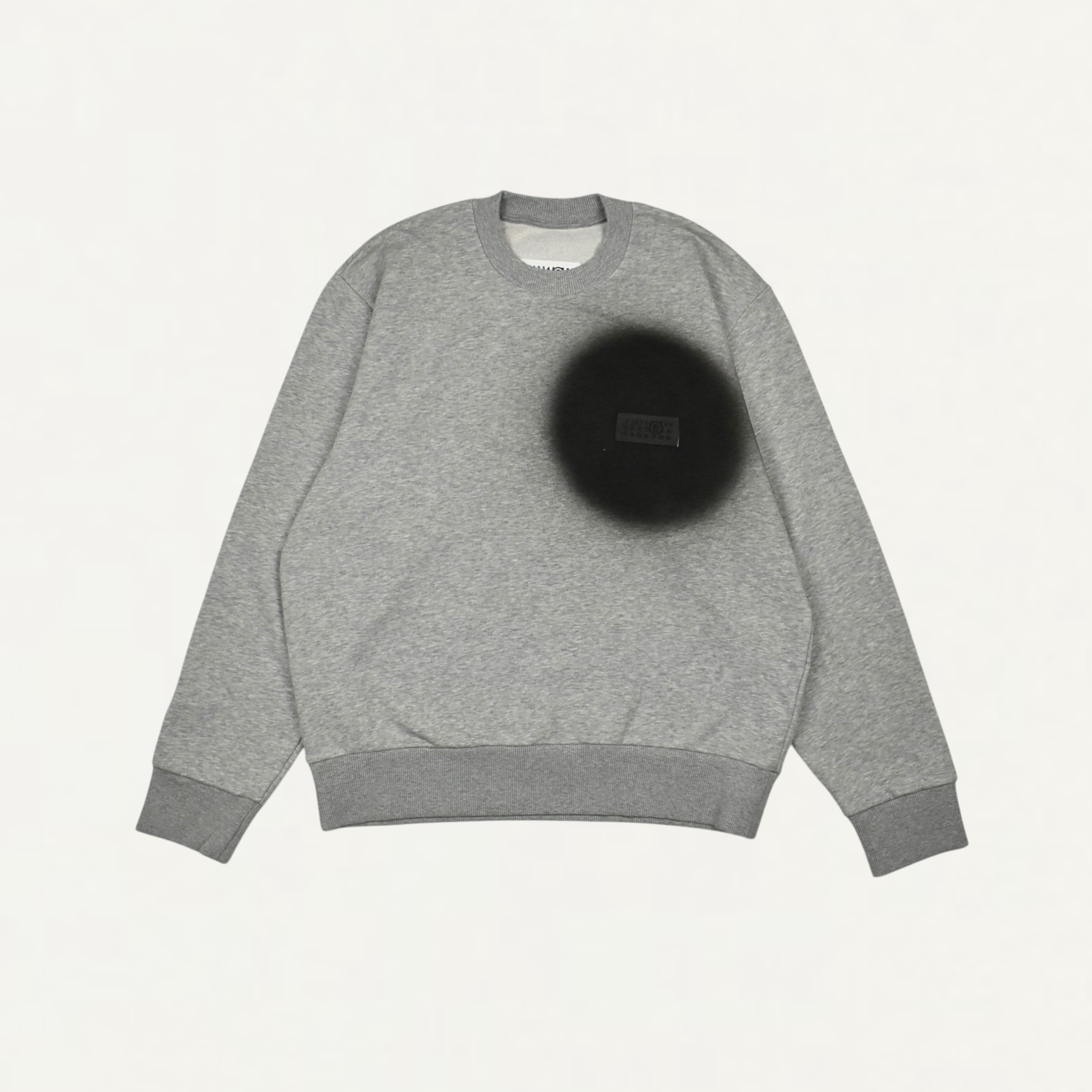 MM6 MAISON MARGIELA Spray-print sweatshirt Right Gray[SH0GU0037]