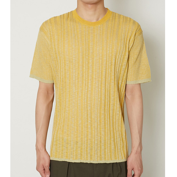 TAAKK RIB KNIT TEE[KN150-YEL]