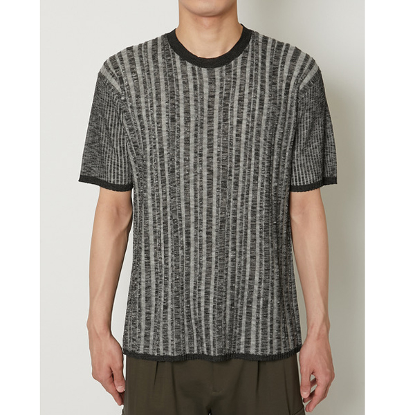 TAAKK RIB KNIT TEE[KN150-BLK]