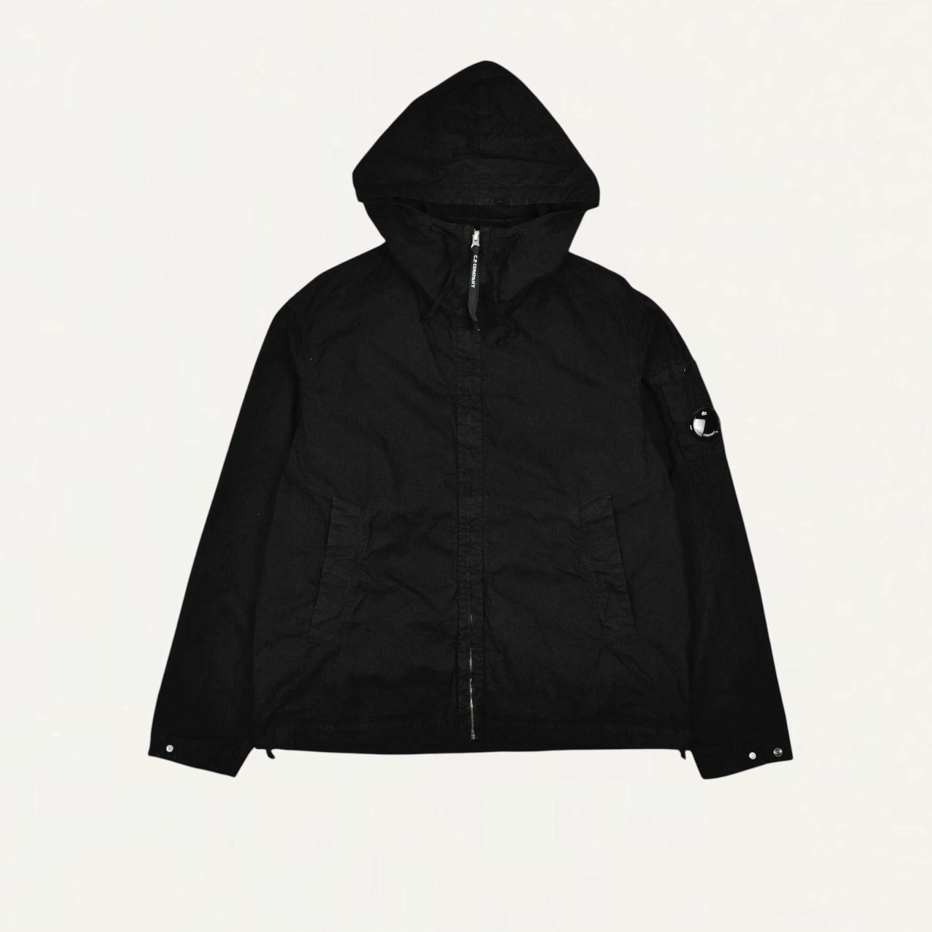 C.P. Company MICRO-REPS HOODED LENS JACKET BLACK[20CMOW075A]