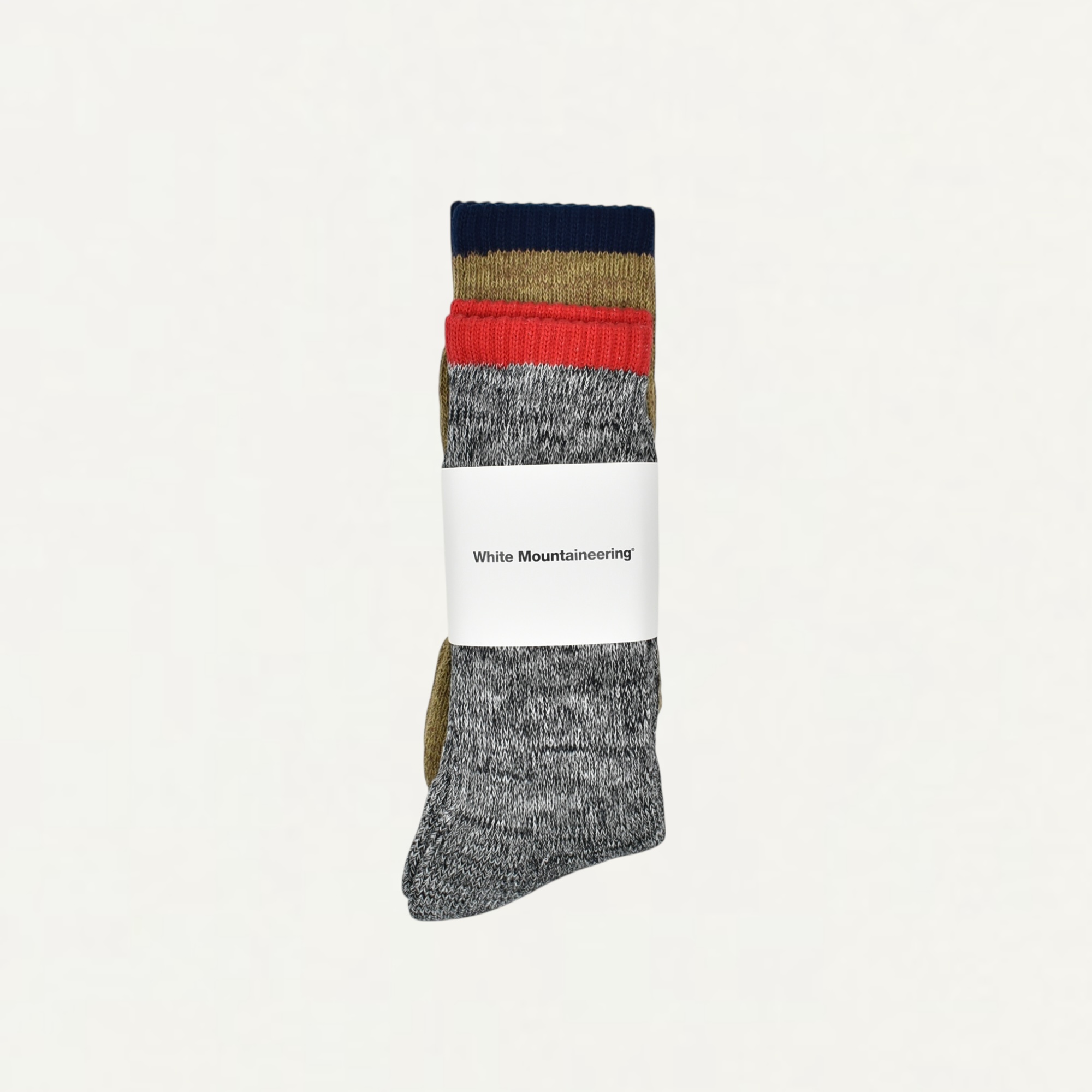 White Mountaineering MELANGE SOCKS CHARCOAL/BROWN[WM2671802]
