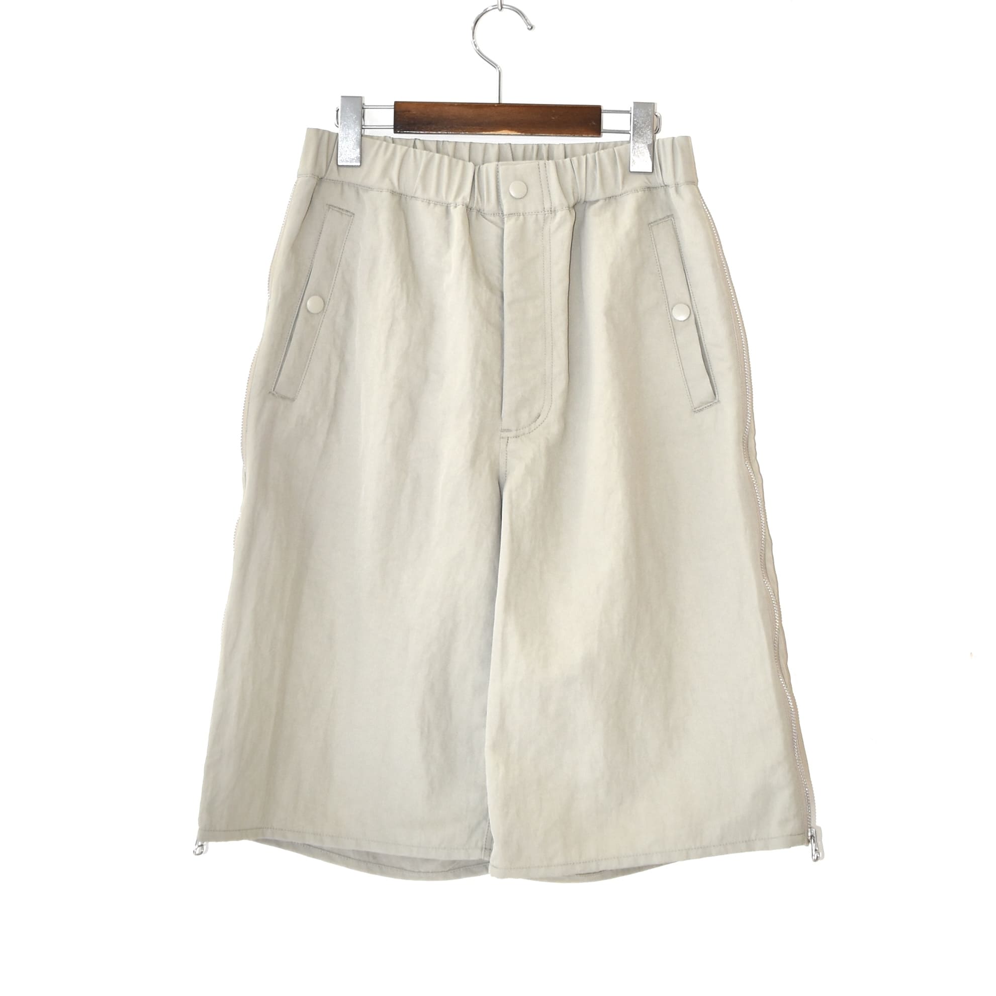 08sircus Recycle nylon zip short pants Moss gray[S25SS-PT01]