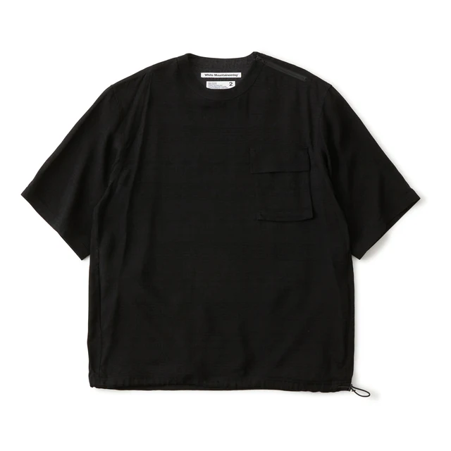 White Mountaineering JACQUARD CREWNECK SHIRT BLACK[WM2571109]