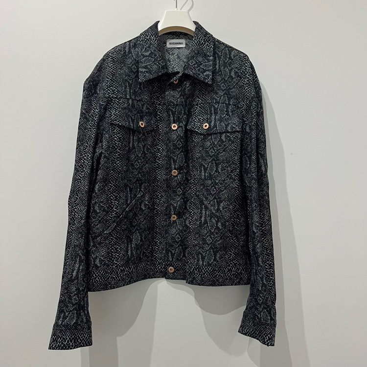 KOZABURO SNAKE DENIM TRUCKER JACKET