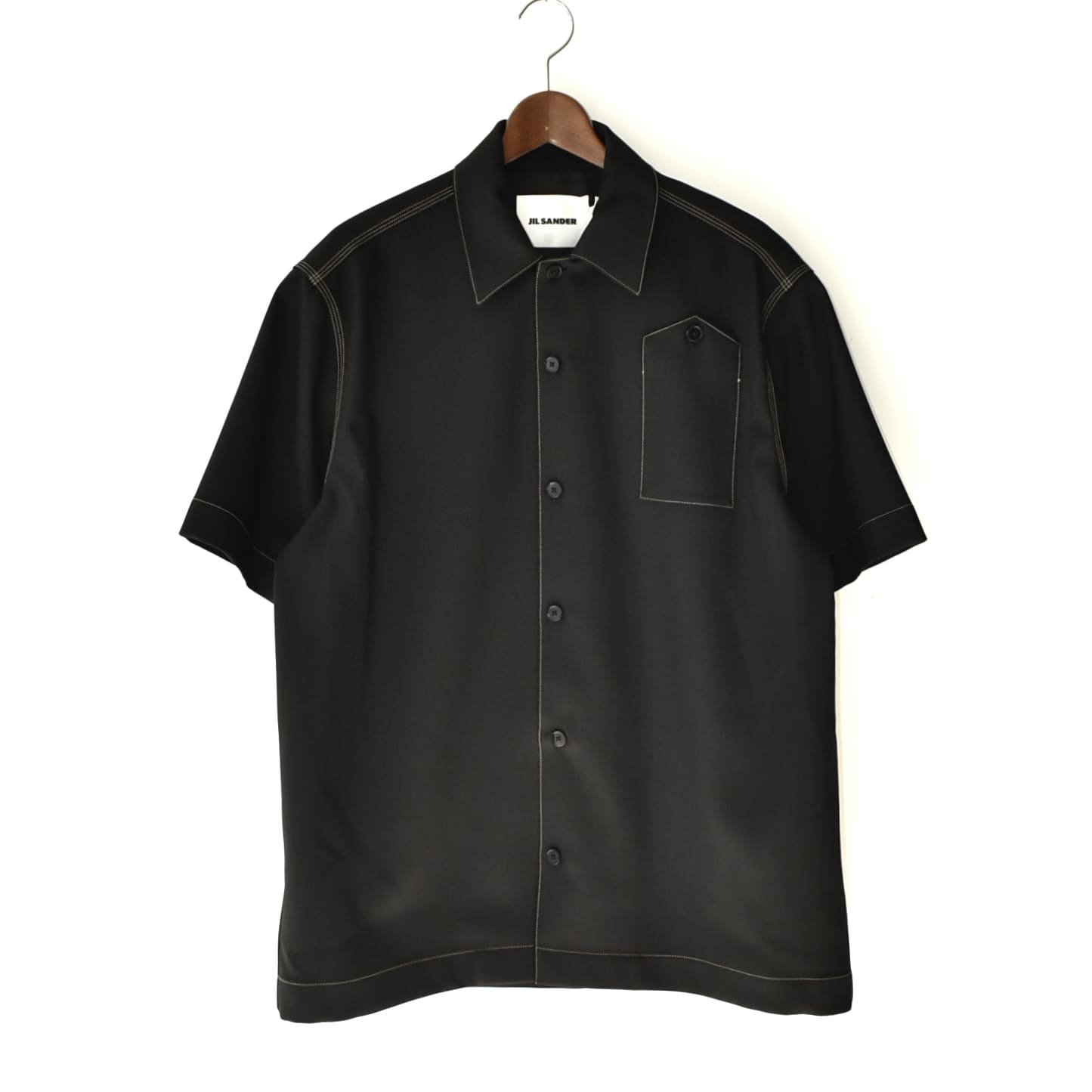 JIL SANDER RECYCLED POLYESTER GABARDINE SHORT SLEEVE SHIRTS[J22DL0307J70001]