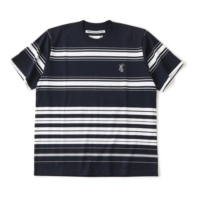 White Mountaineering RANDAM STRIPE LOGO T-SHIRT NAVY[WM2571521]