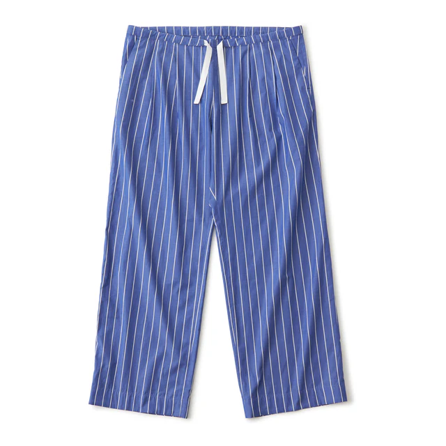 White Mountaineering STRIPE 2 TUCK WIDE PANTS BLUE[WM2571402]