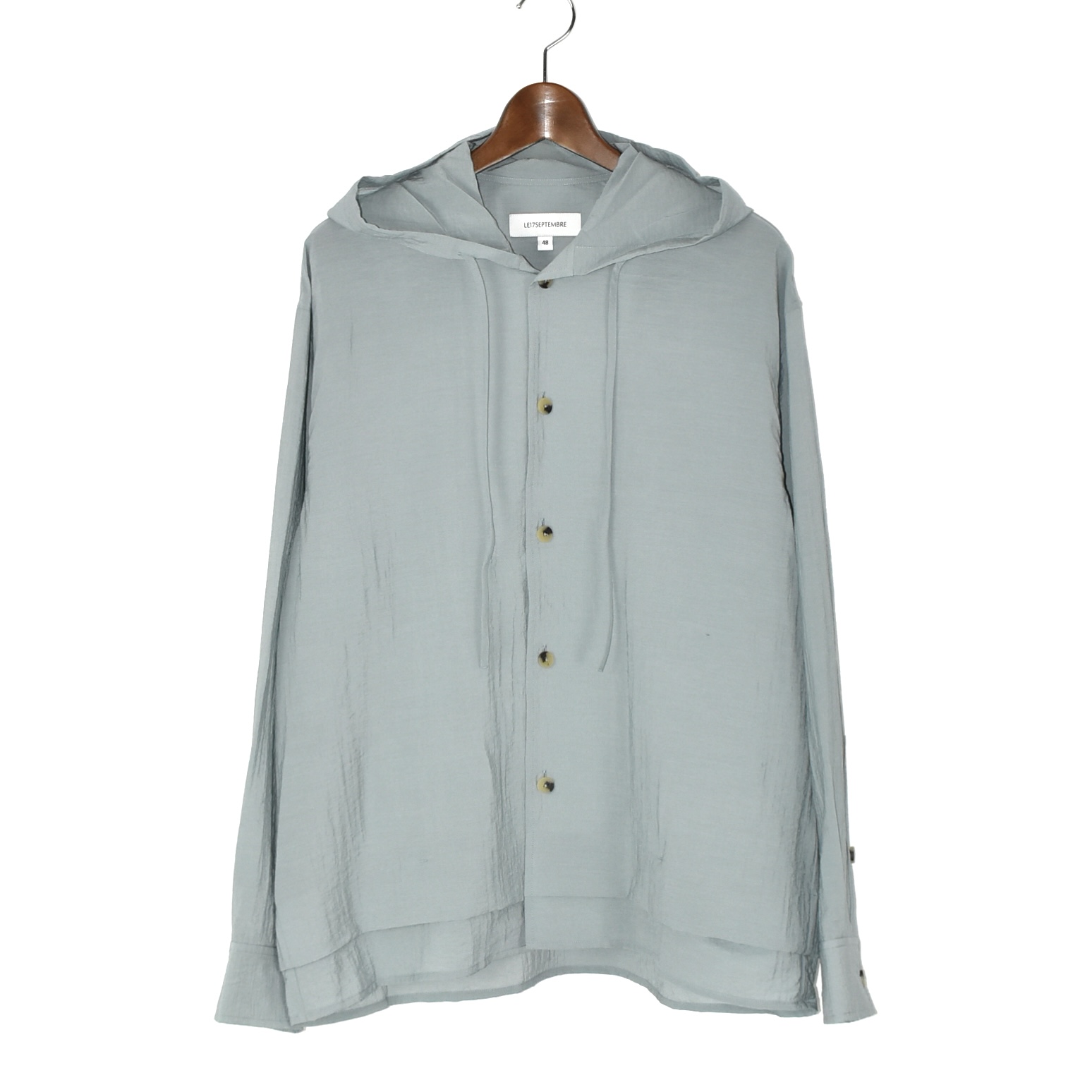 LE17SEPTEMBRE HOMME DOUBLE LAYERED HOODED SHIRT MINT[LH2511SH005EMT]