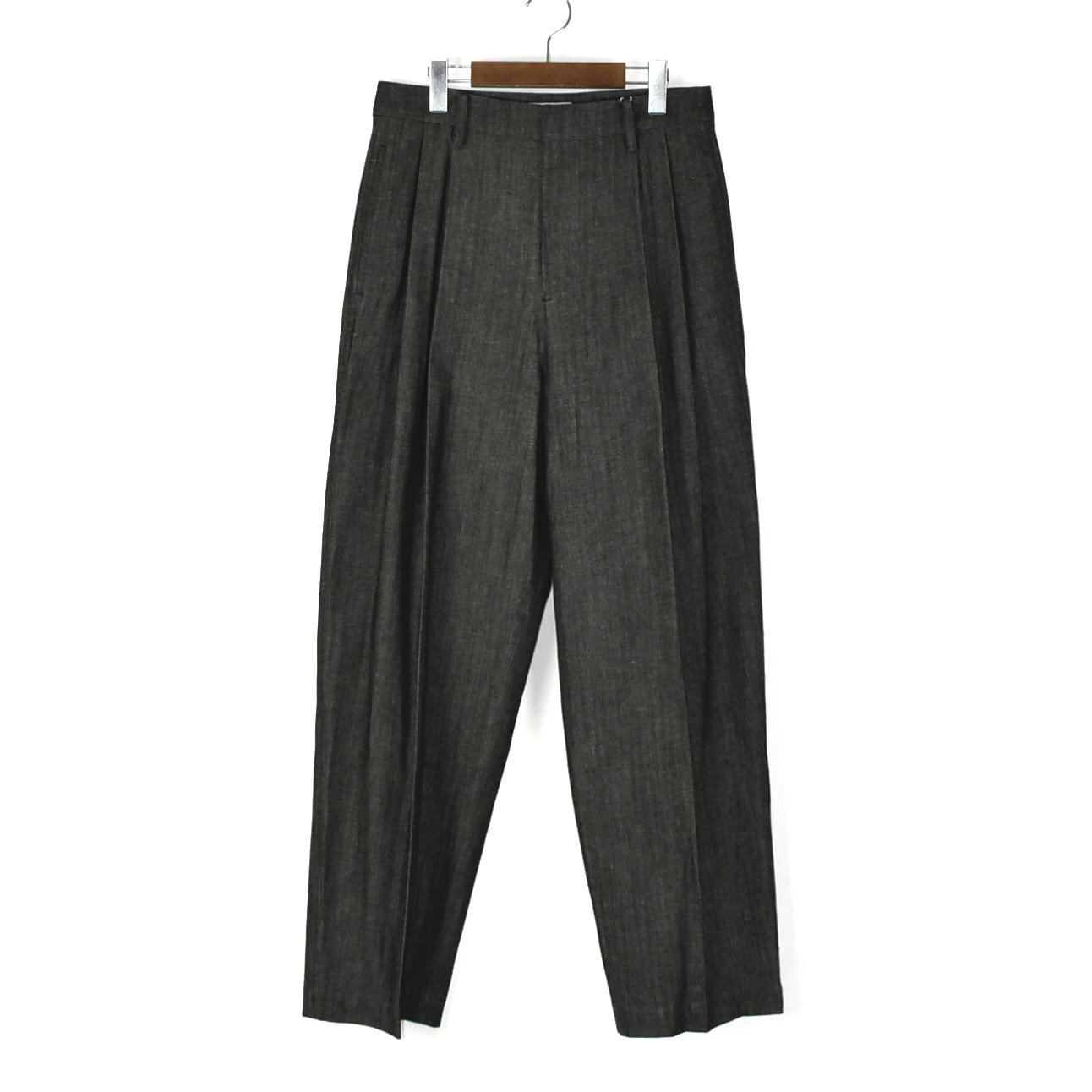 LE17SEPTEMBRE HOMME TWO TUCK WIDE PANTS BLACK[LH2511PT013EBK]