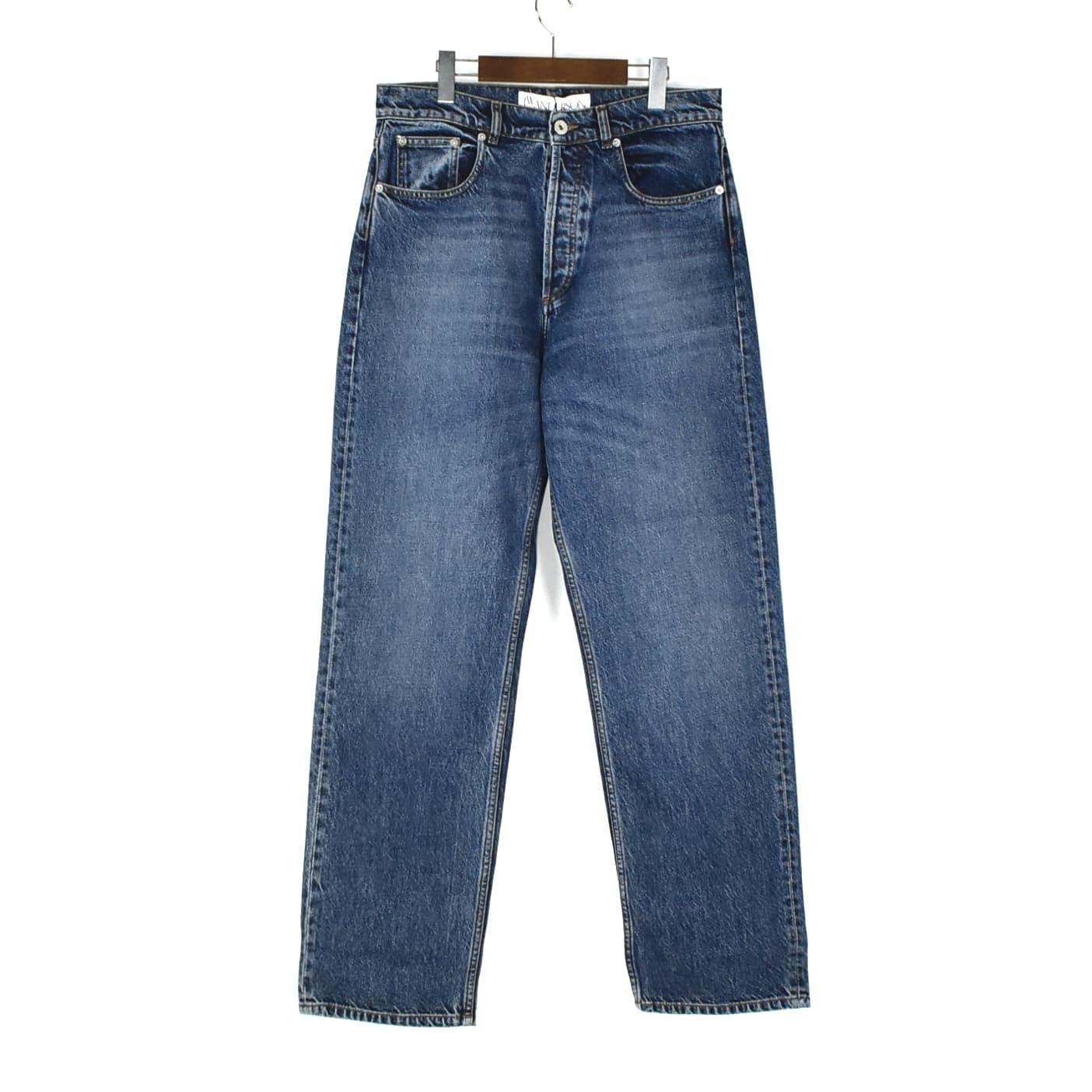 JW ANDERSON STRAIGHT LEG DENIM JEANS MID BLUE[DT0106-PG1619]