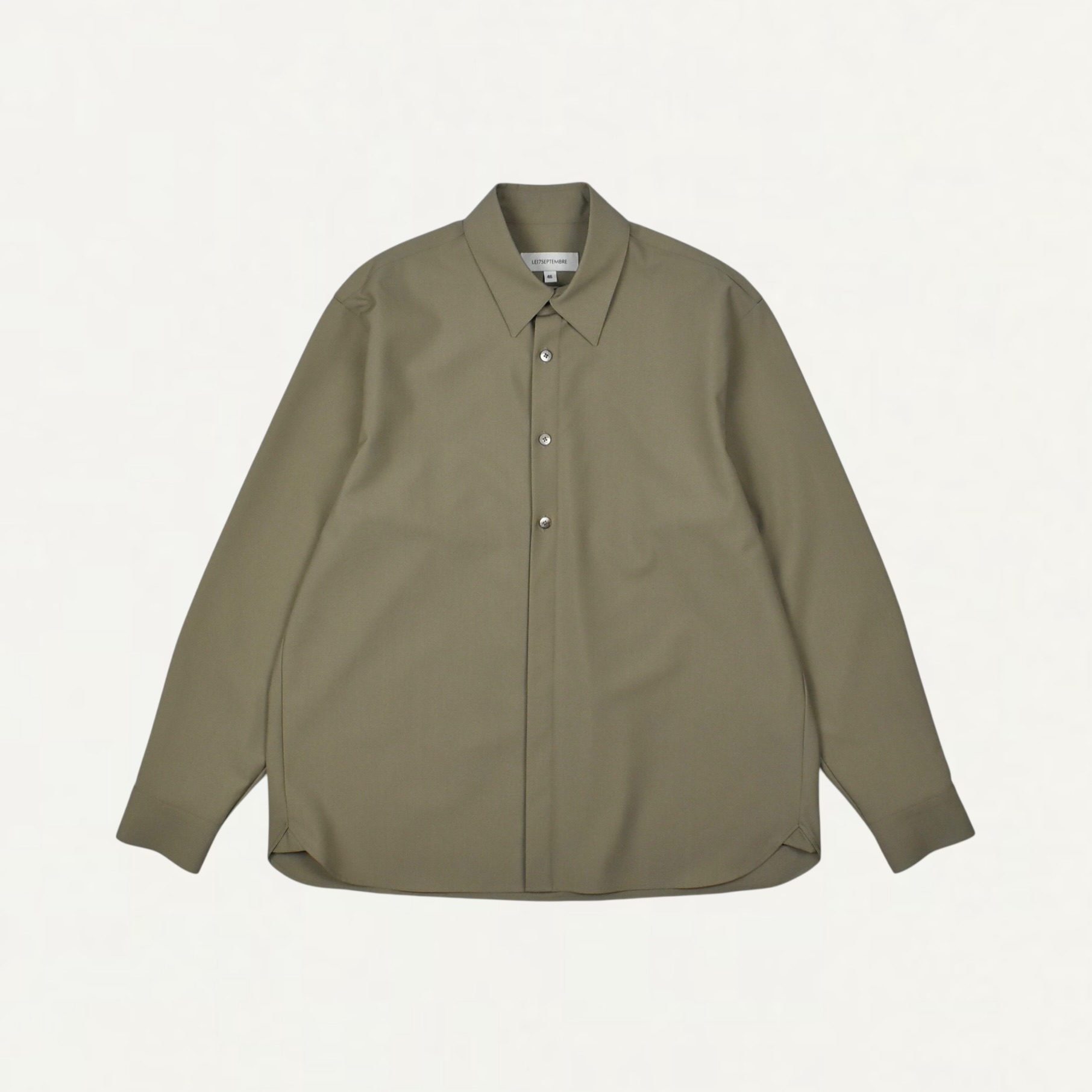 LE17SEPTEMBRE HOMME CLASSIC WOOL-BLEND SHIRT BEIGE[LH2611SH007EBE]