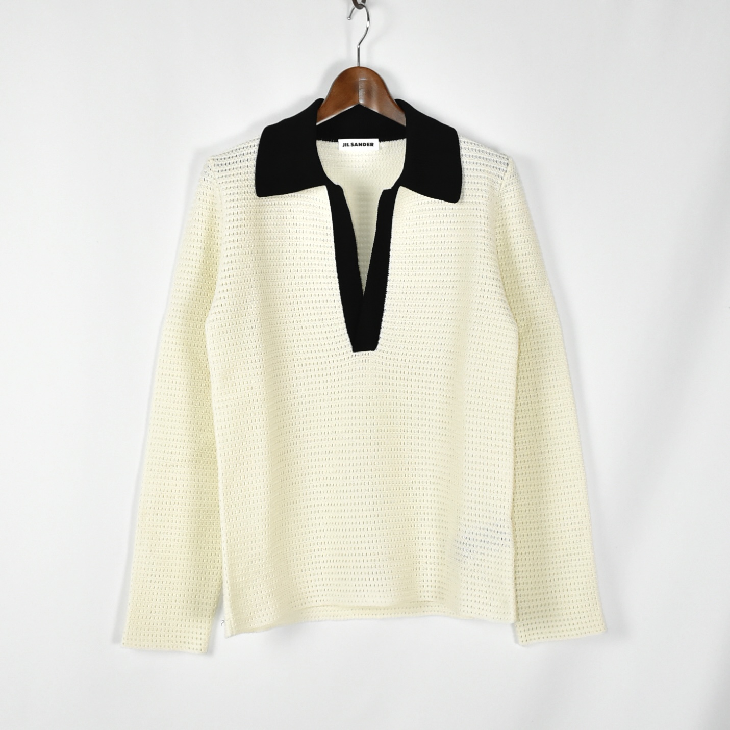 JIL SANDER COTTON NET W COTTON CONTRAST COLOR DETAILS POLP SHIRTS[J22GL0112J15434]