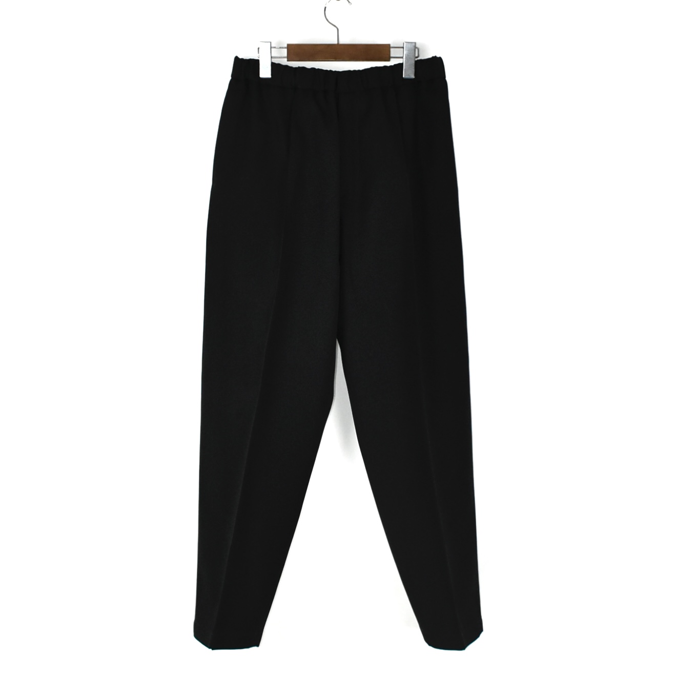 JIL SANDER Tapered gabardine wool trousers with low crotch Black[J21KA0012]