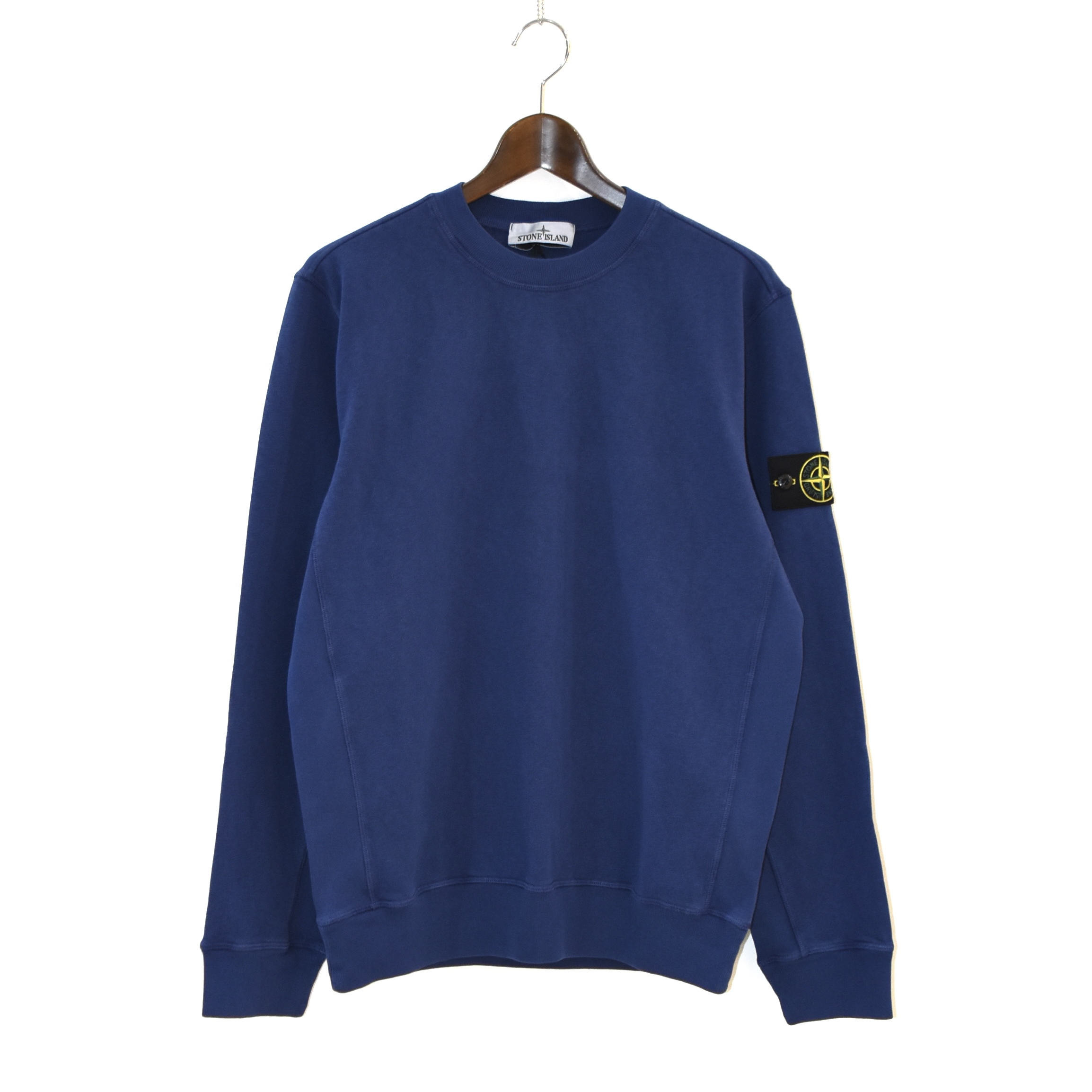 STONE ISLAND Crewneck sweatshirt with slub effect Marine Blue[K1S156100020]