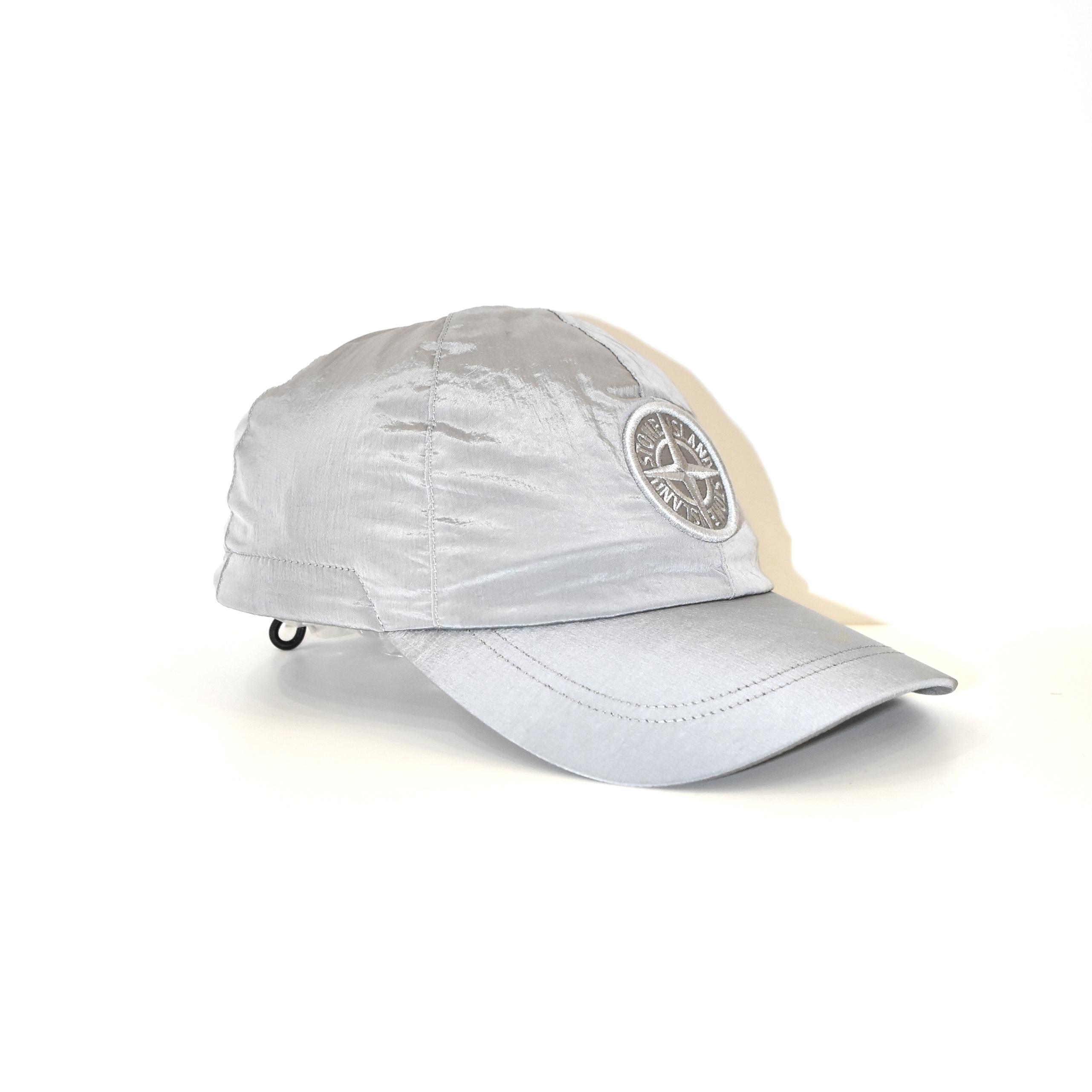 STONE ISLAND 6-panel cap with logo and adjustable drawstring Pearl Gray[K1S159100995]