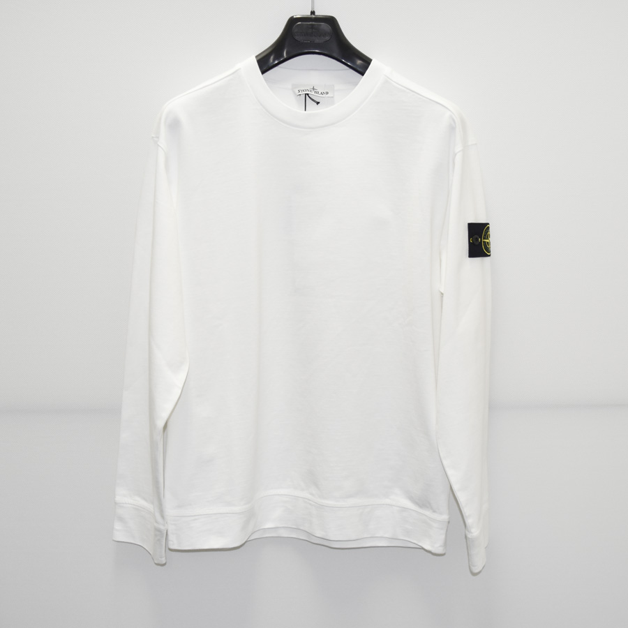 STONE ISLAND 左腕アイコンタグロングスリーブ[63750-01]
