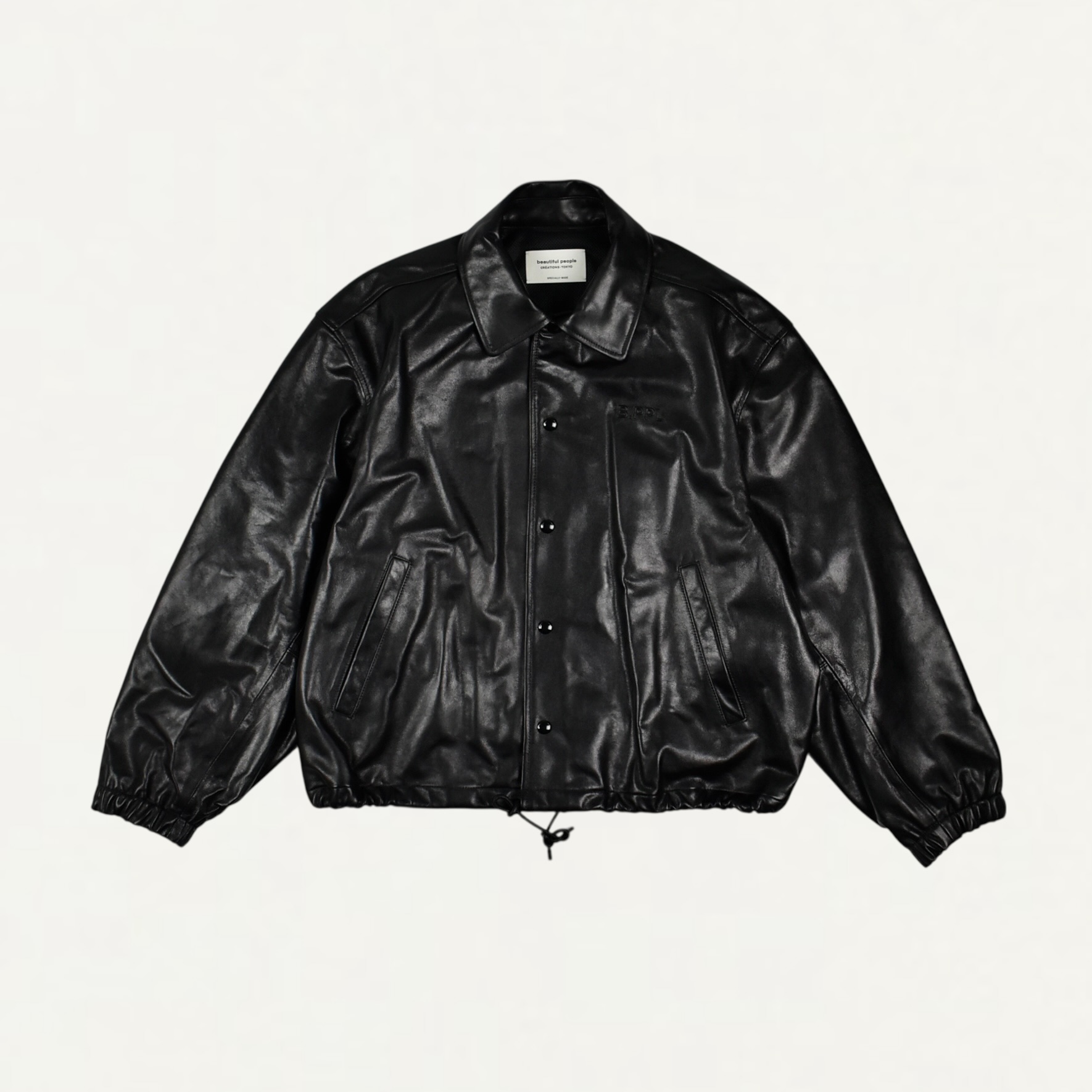 beautiful people lamb leather coach jacket black[1626402010]