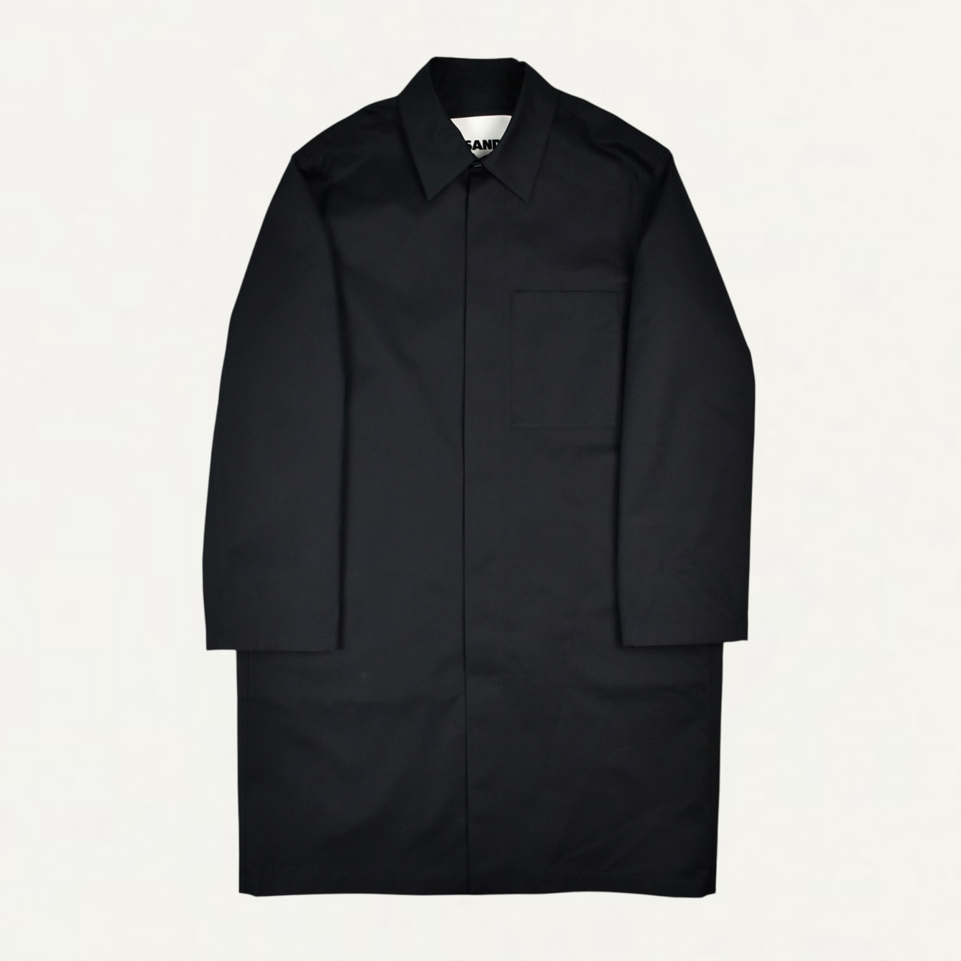 JIL SANDER COTTON AND SILK POPLIN SPORT COAT BLACK[J22SW0088]