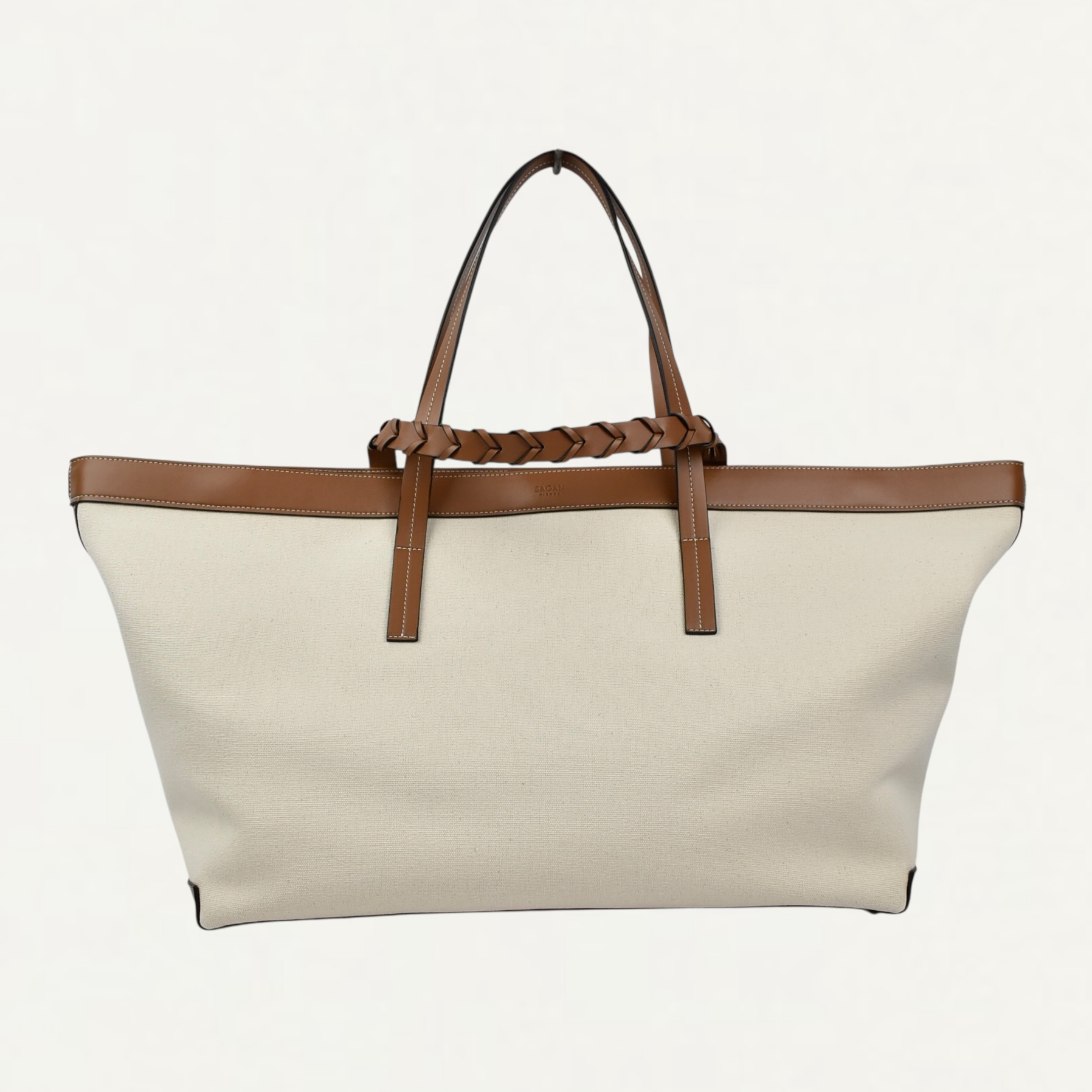 SAGAN Vienna REINS TOTE BAB CANVAS XL Caramelo/Ivory[RT_CVXL]