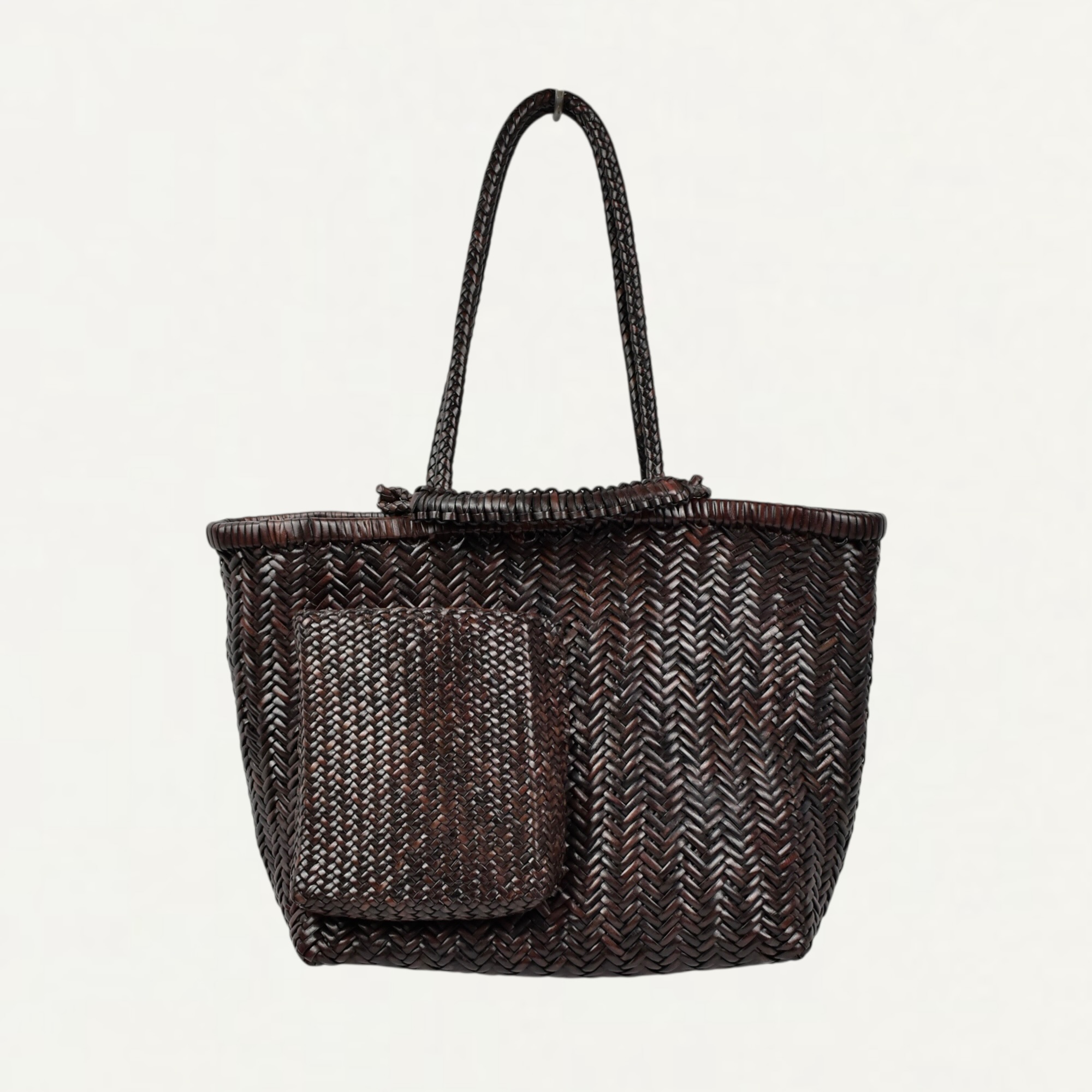 SAGAN Vienna Pazar Book Tote Wide Handwoven Brown[M_1PWW]