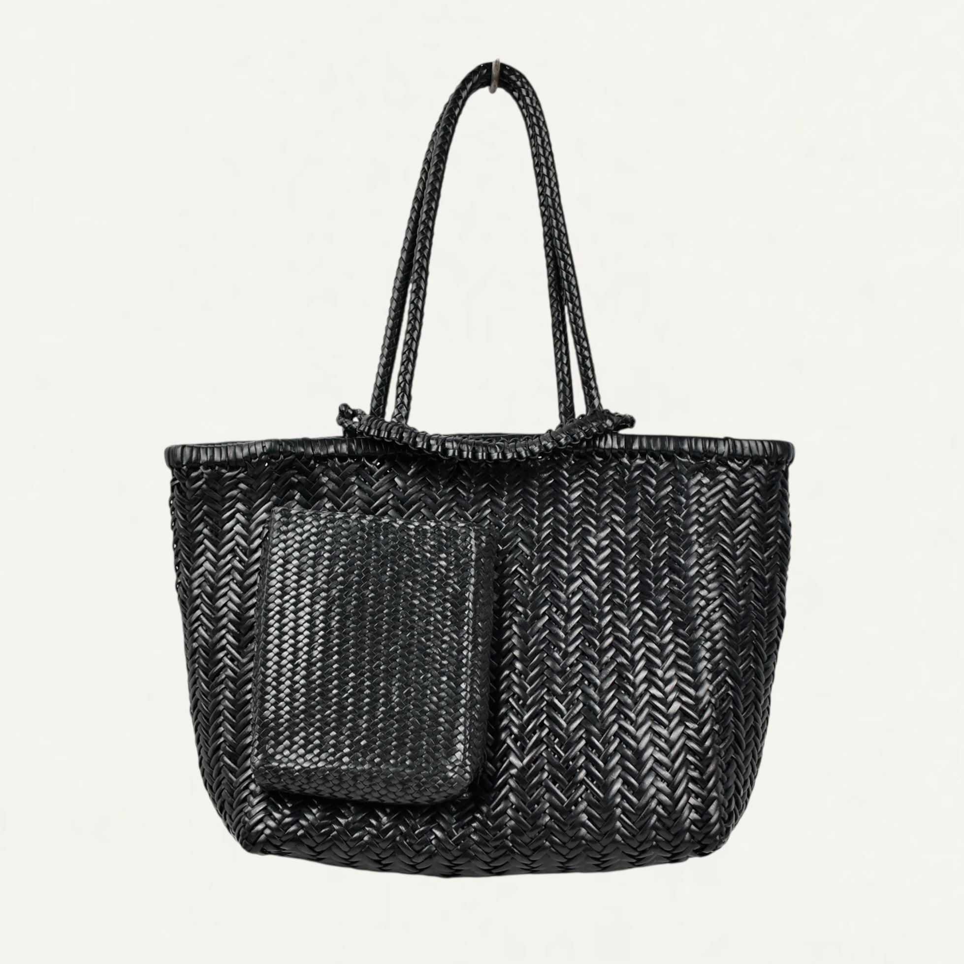 SAGAN Vienna Pazar Book Tote Wide Handwoven Black[M_1PWW]