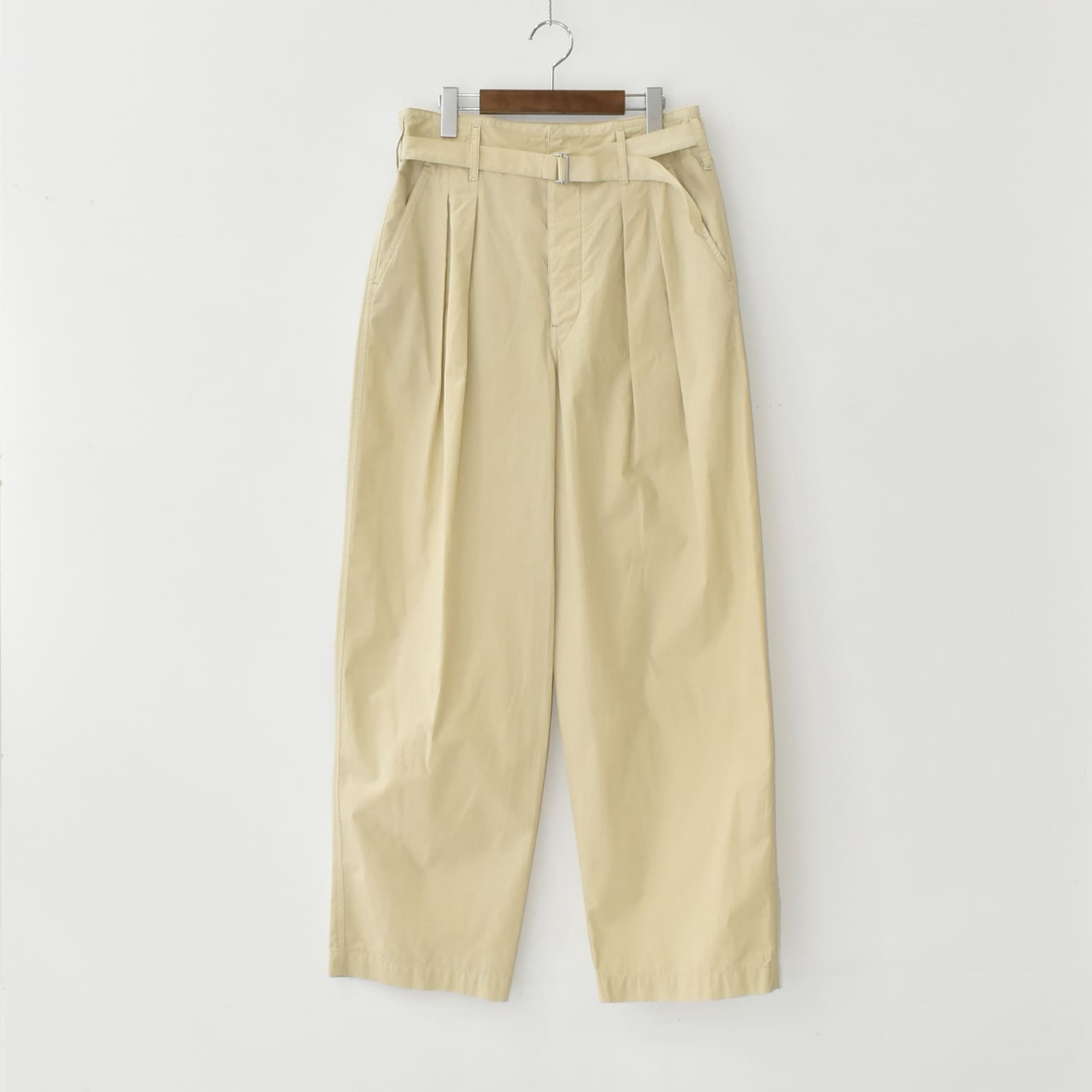 LEMAIRE BELTED PLEATED PANTS LIGHT BEIGE[PA1173 LF1356BG204]