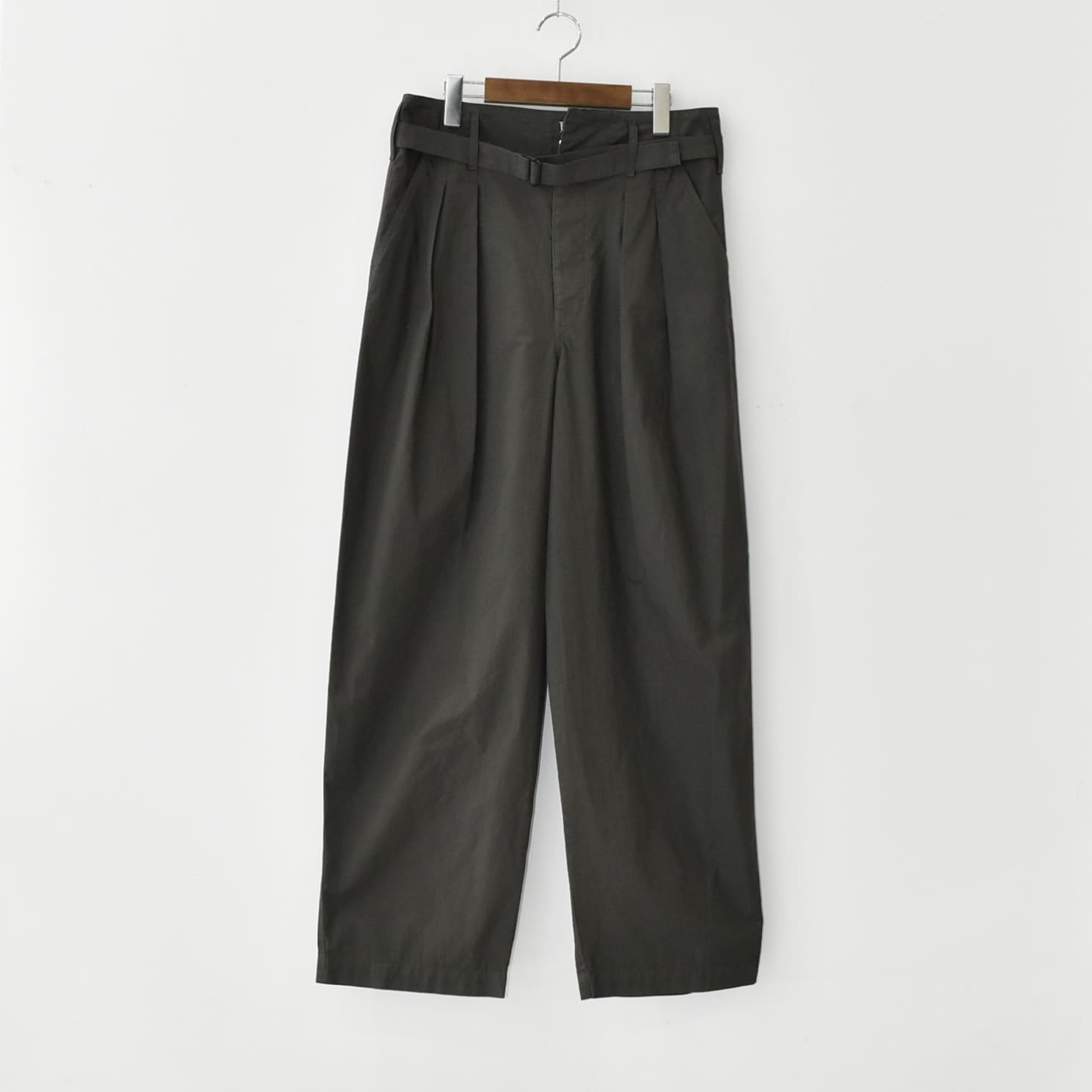 LEMAIRE BELTED PLEATED PANTS DARK BROWN[PA1173 LF1356BG204]
