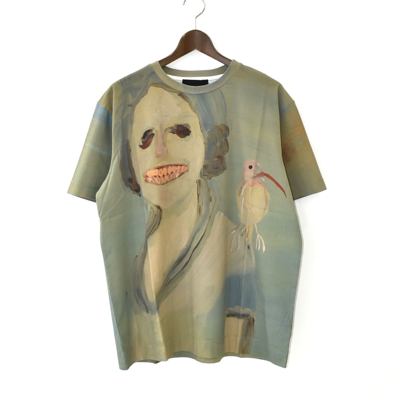 Simone Rocha LADY WIHT A BIRD PRINT SHORT SLEEVE T-SHIRTS MULTI[5195P4-M0569]