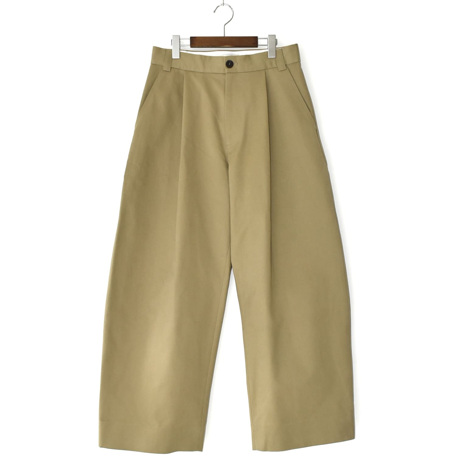 STUDIO NICHOLSON DEEP PLEAT VOLUME PANTS TAN[SORTE SNM-1248]