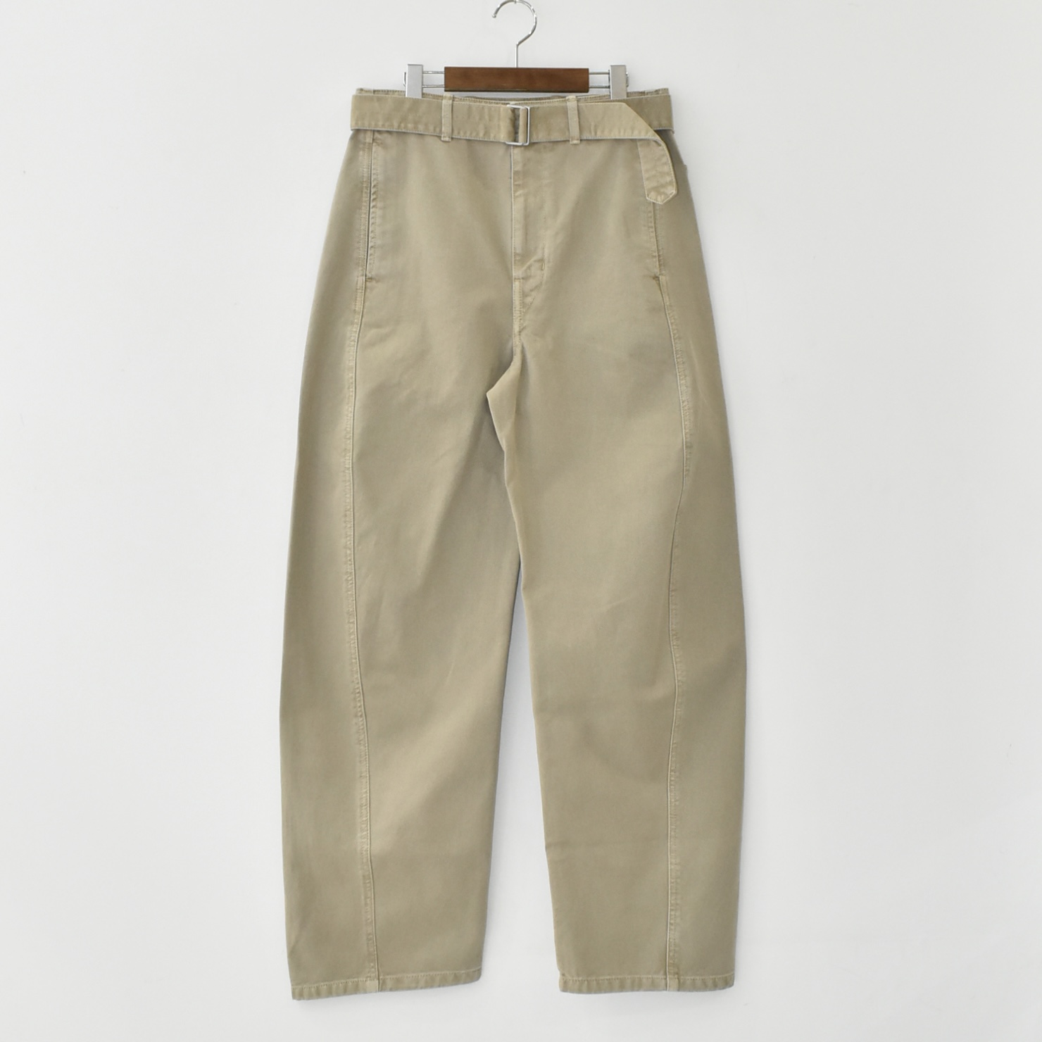 LEMAIRE TWISTED BELTED PANTS NATURAL BEIGE[PA326 LD1042BG223]