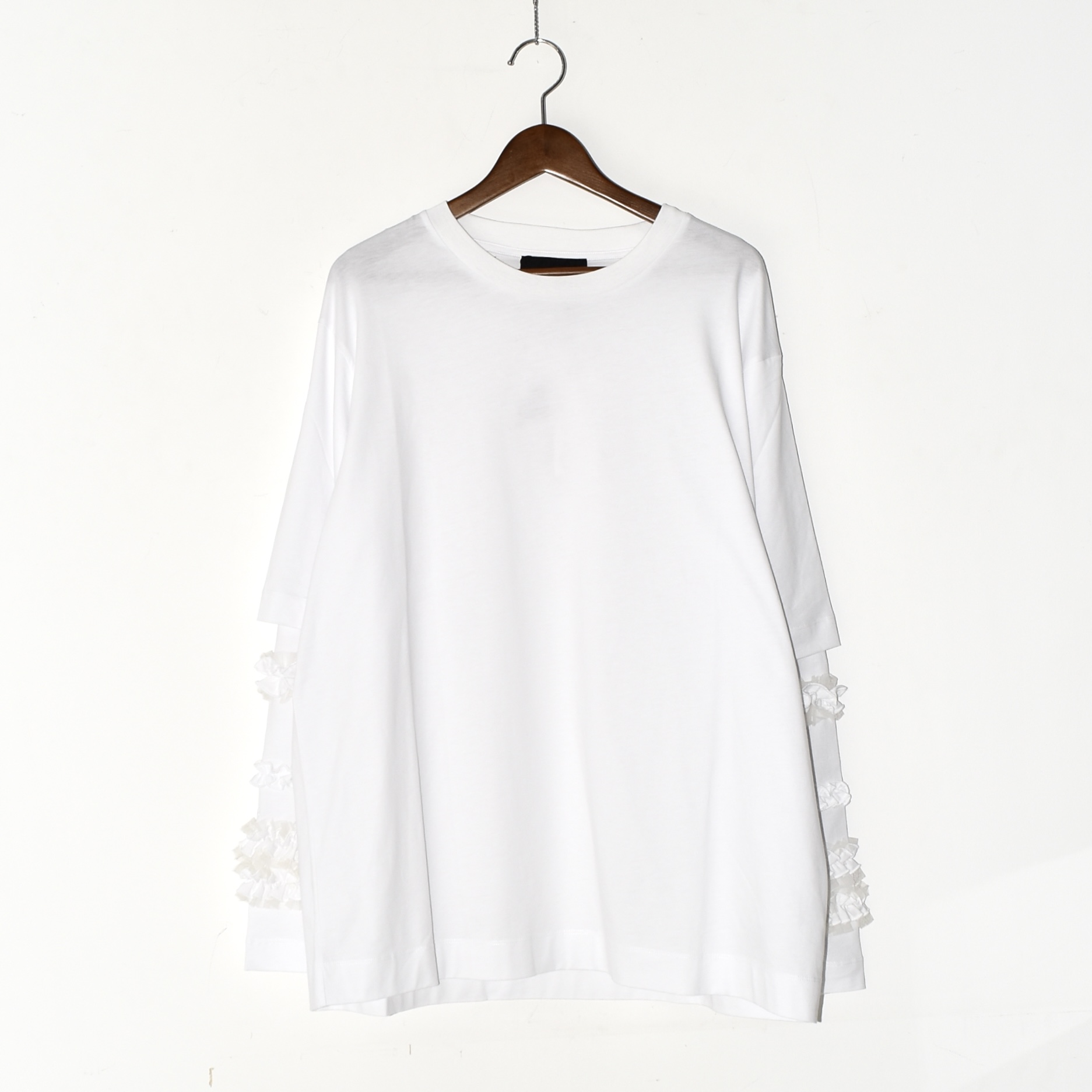 Simone Rocha Ruffle Frill T-Shirt White[5326 0553]