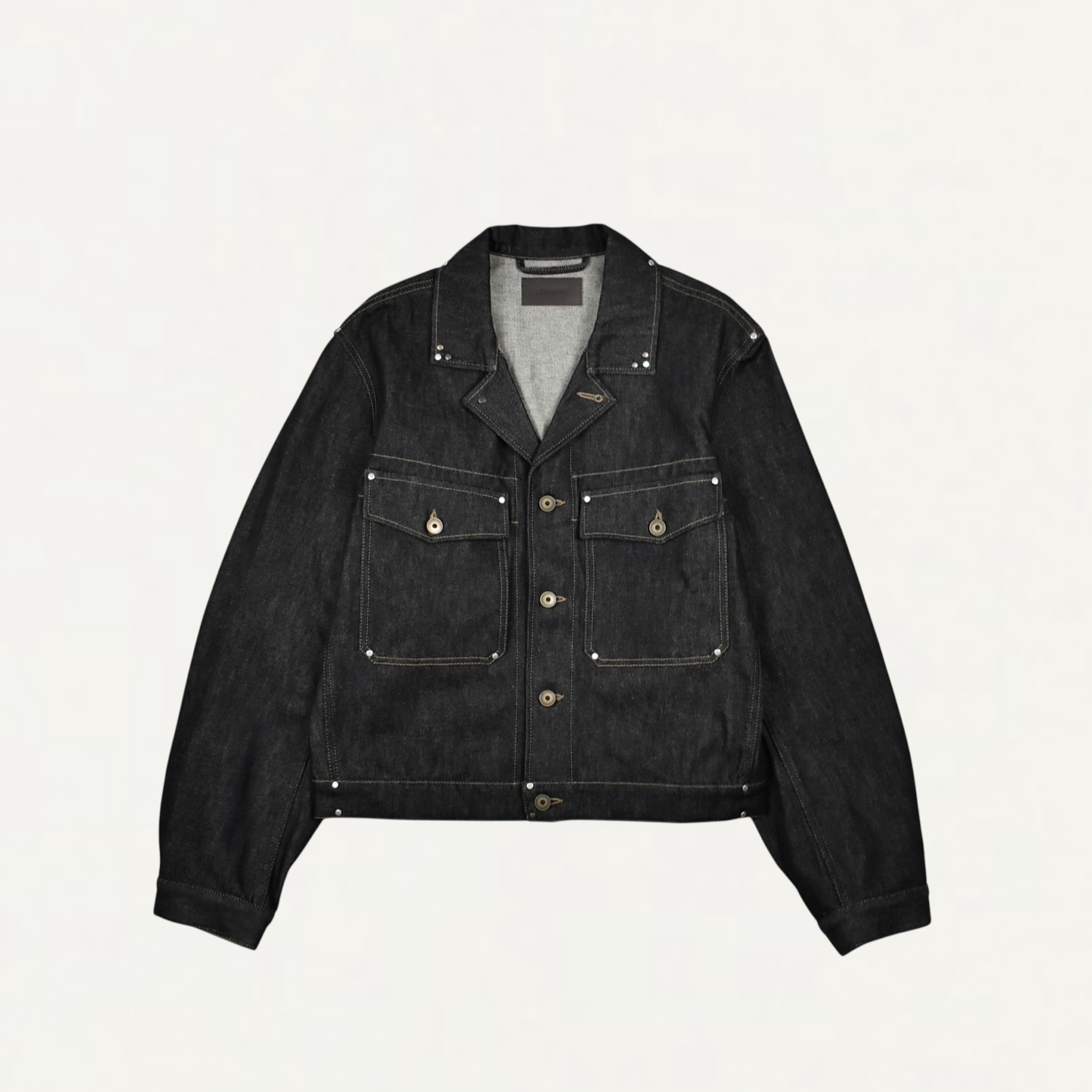 LEMAIRE TRUCKER JACKET WITH STUDS IN DENIM SLATE[OW1234 LD1061]