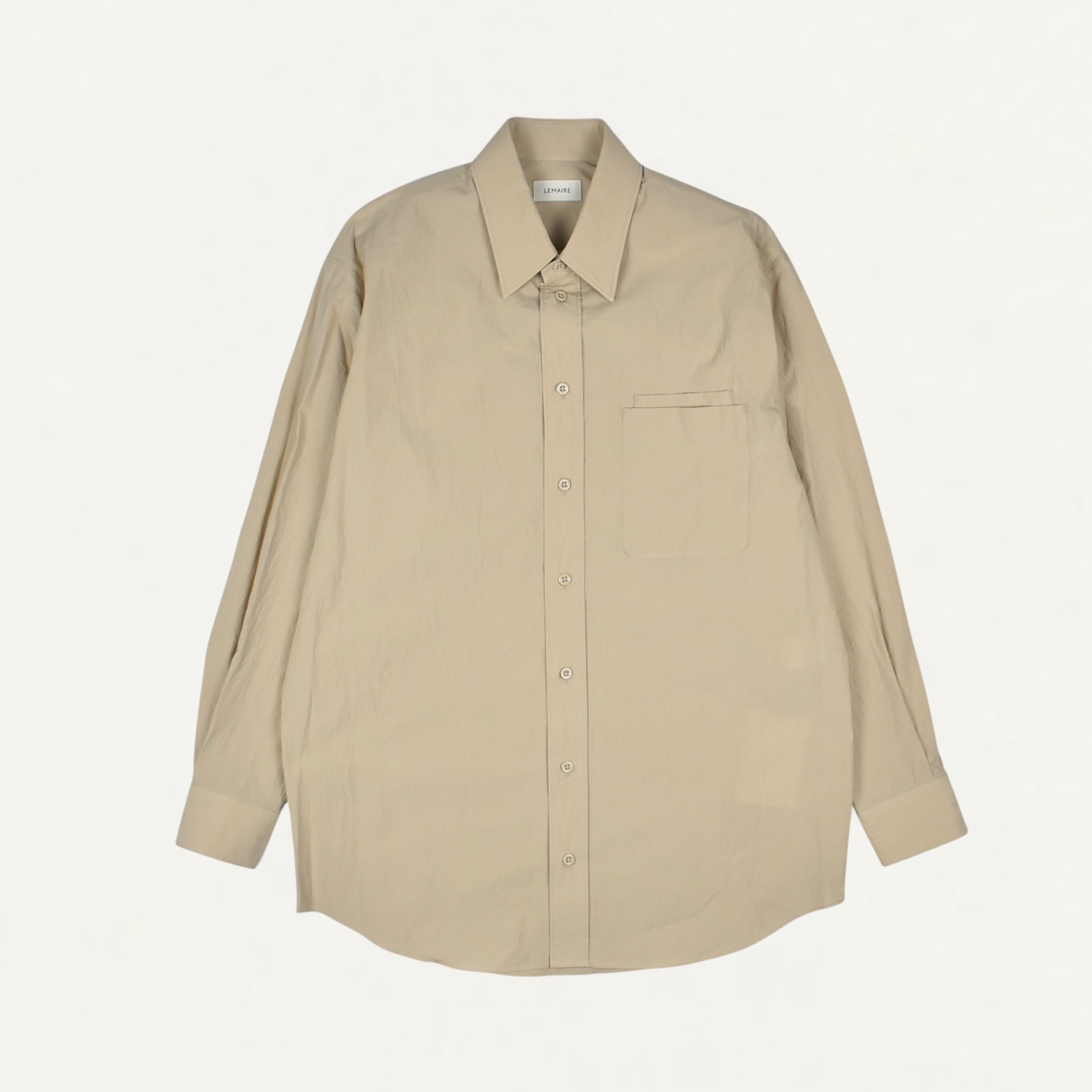 LEMAIRE TWO POCKET SHIRT IN CREPE COTTON GREIGE[SH1247 LF1399]