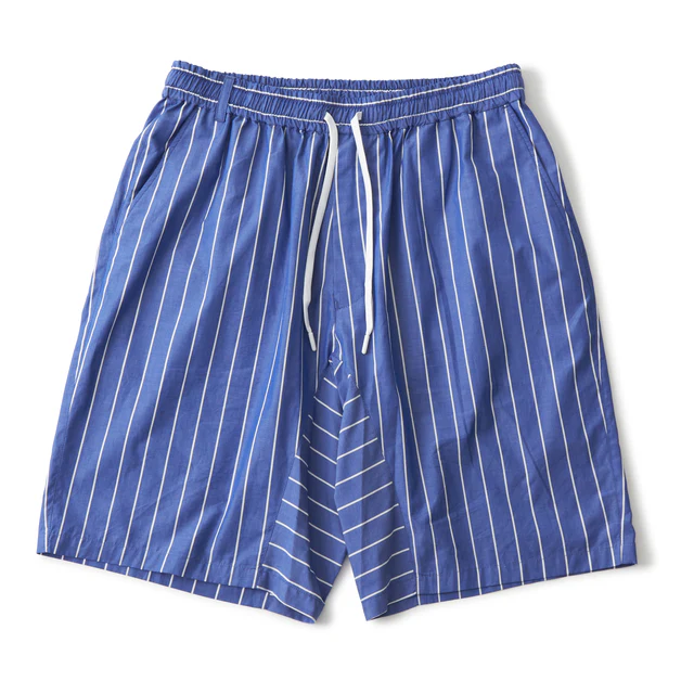 White Mountaineering STRIPE WIDE SHORT PANTS BLUE[WM2571421]