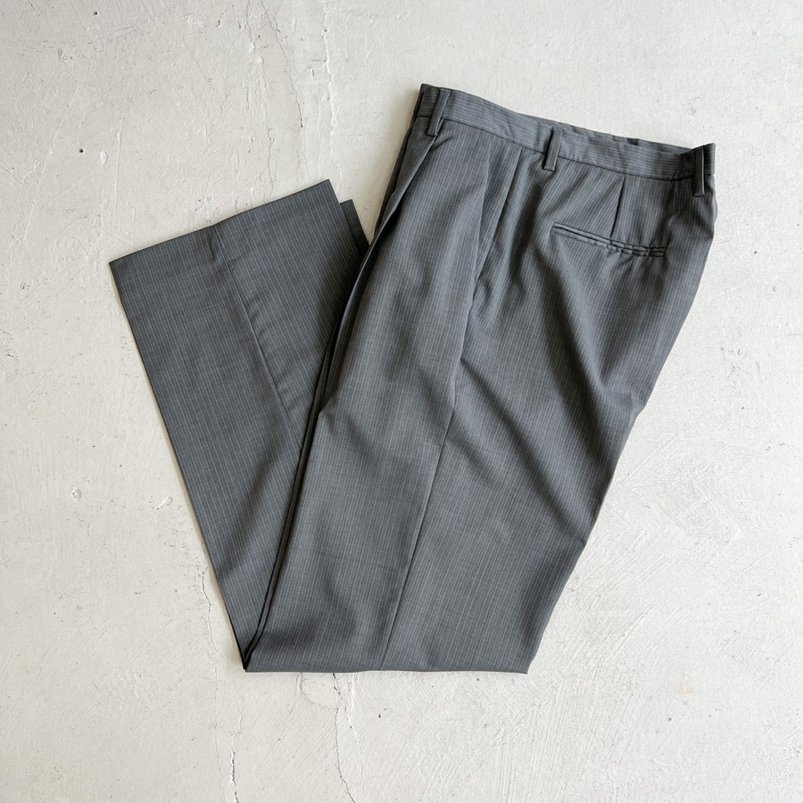 WINNIE PLEATED TROUSER STRIPED WOOL