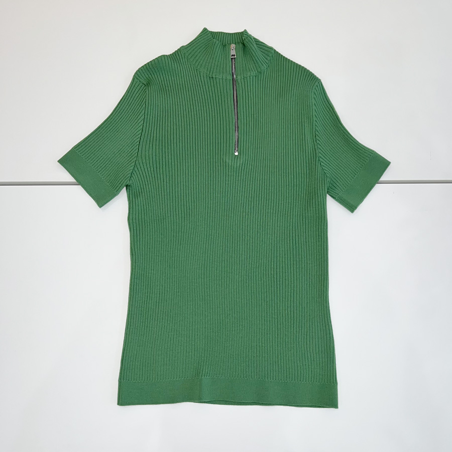 WINNIE KNIT ZIP UP GREEN