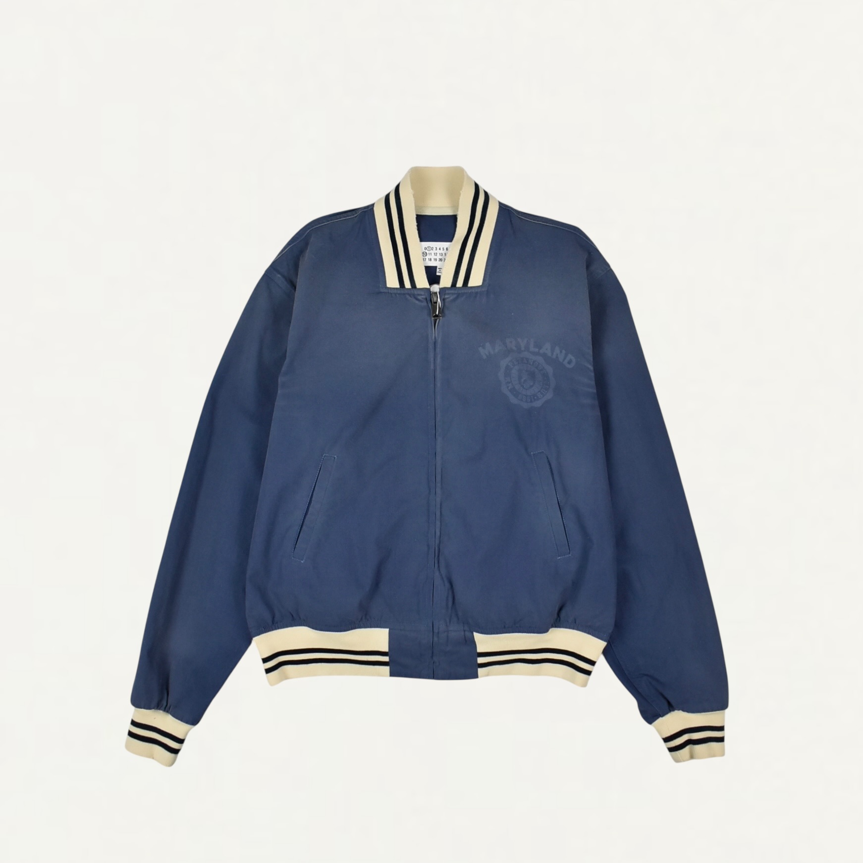 Maison Margiela Denim varsity caban jacket Blue[S50AM0655]