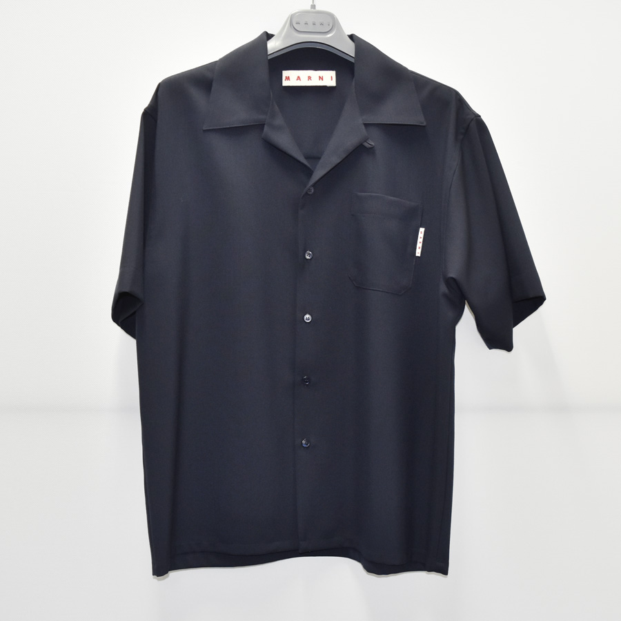 MARNI トロピカルウール半袖シャツ[CUMU0213-00B99]