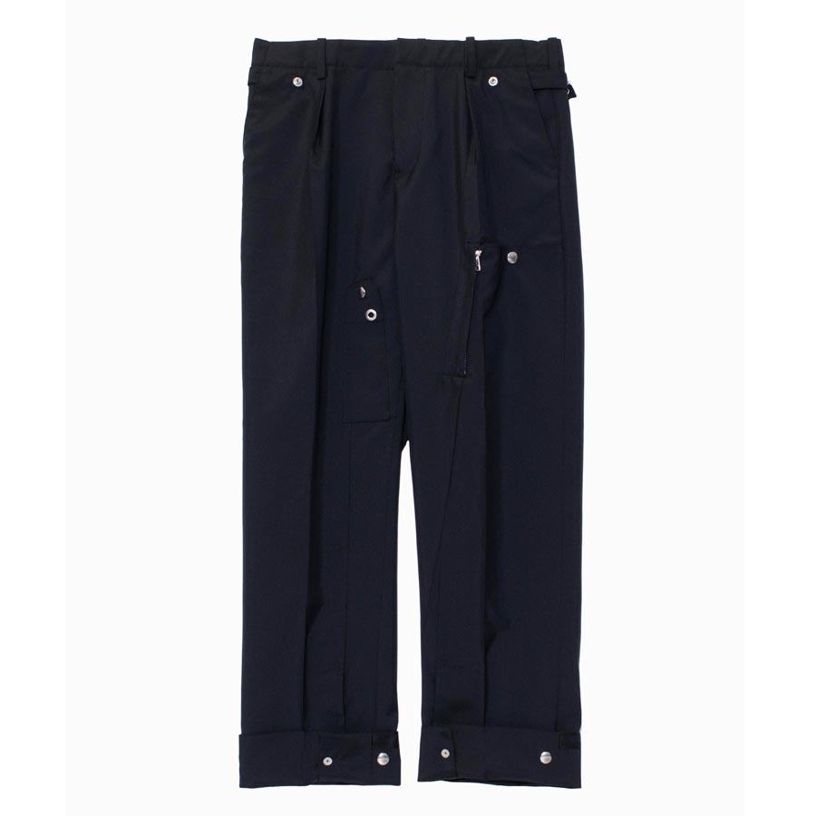 Tamme K-2B STRAIGHT SLACKS BLACK[23S0086]