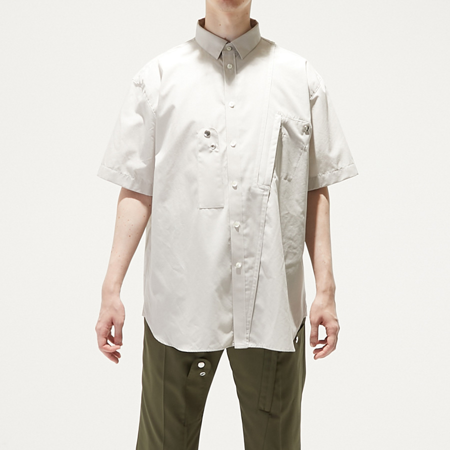 Tamme K-2A S/S SHIRT LIGHT GREY[23S0101]