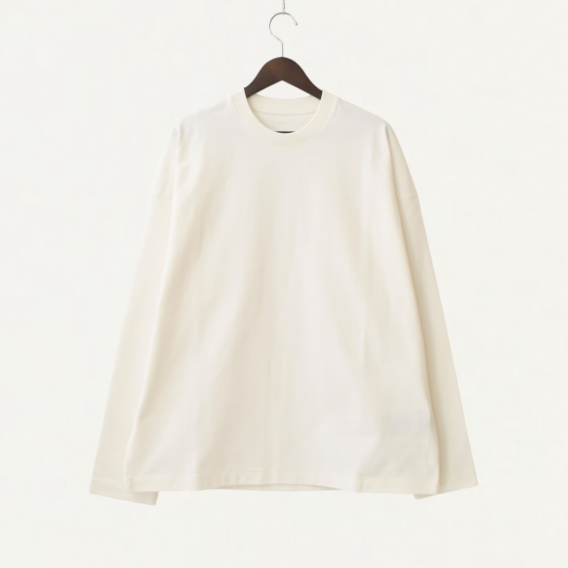 JIL SANDER Crew nack L/S T-shirt porcelain[J22GC0200]