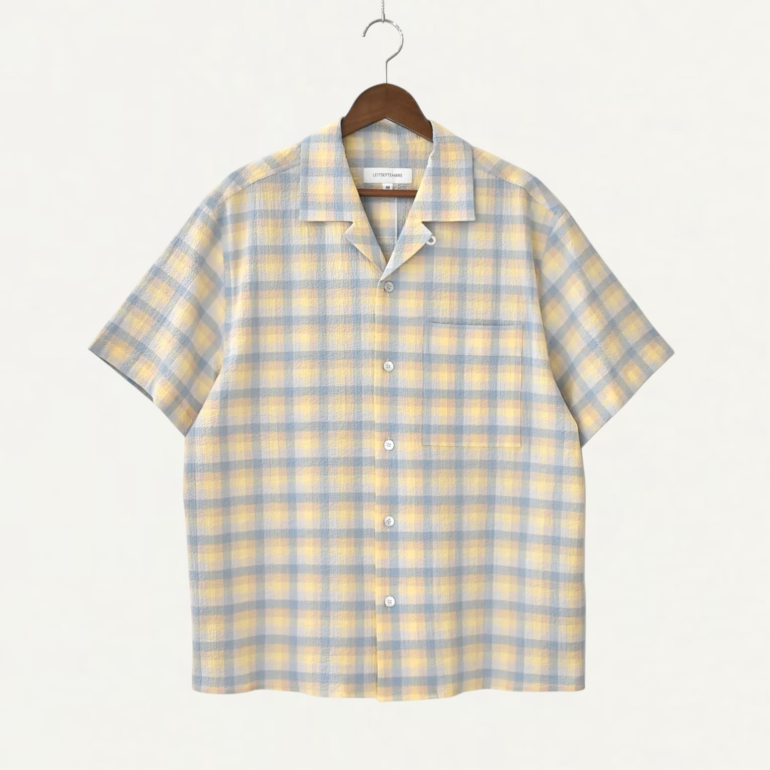 LE17SEPTEMBRE HOMME MUITI COLOR CHECK SERSUCKER SHIRT YELLOW[LH25115H010EYE]