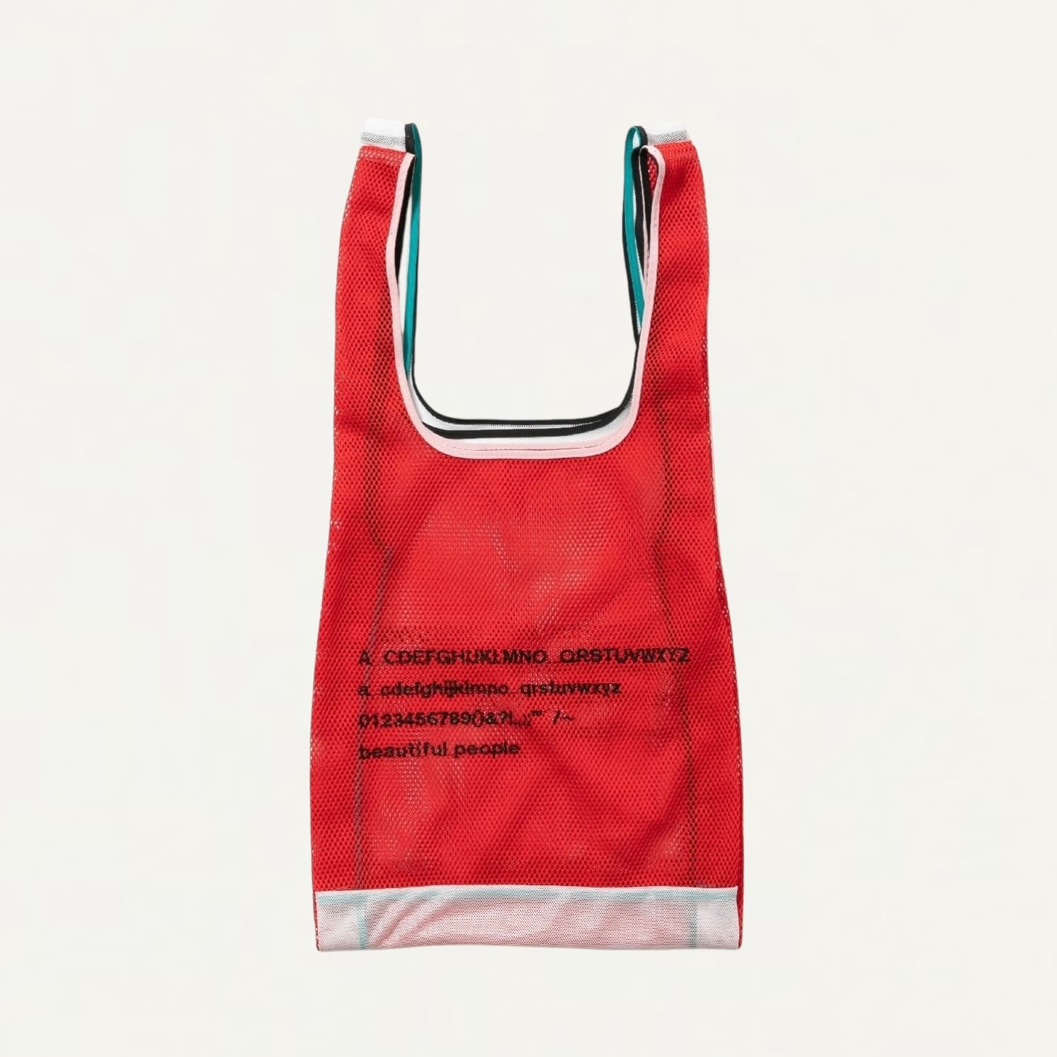 beautiful people alphabet embroidery marche flip bag red[1515612012]